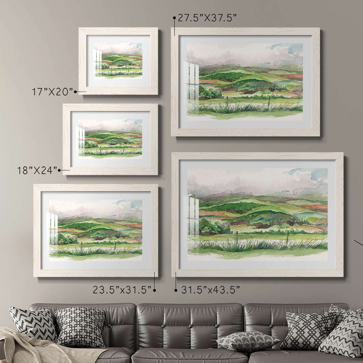 Bennachie Rain I - Barnwood Framed Art Print