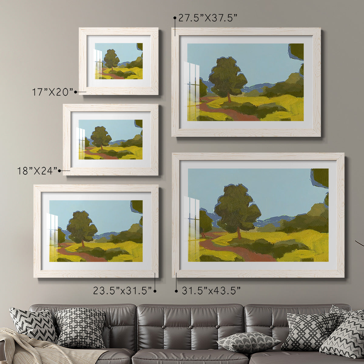 Bright Park I - Barnwood Framed Art Print