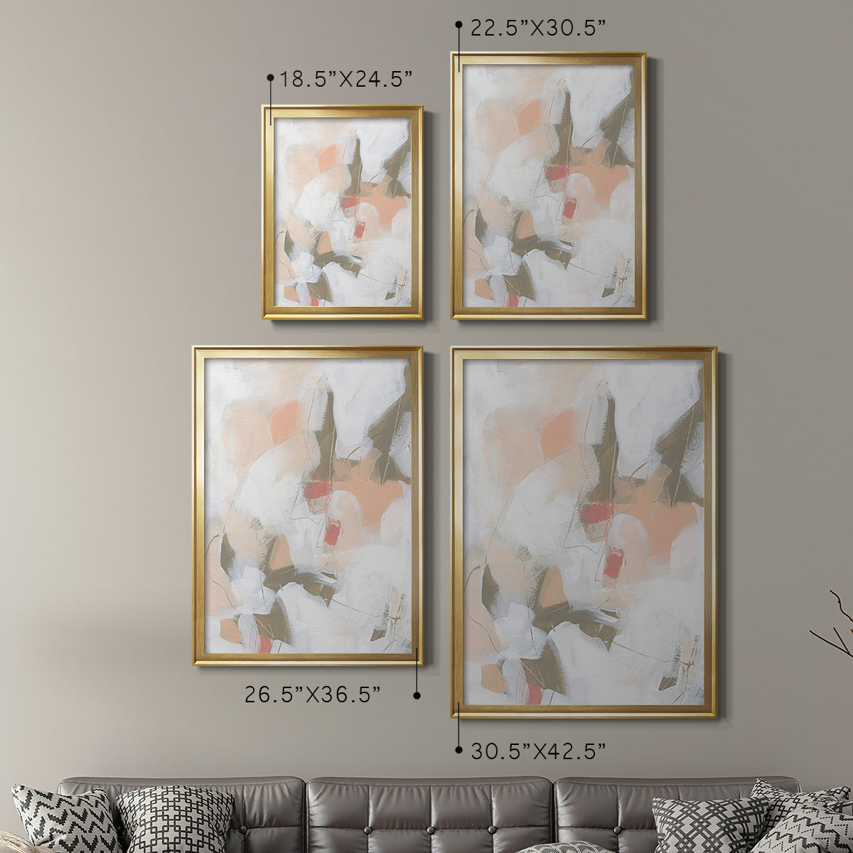 Sand Story I - Modern Framed Canvas Print