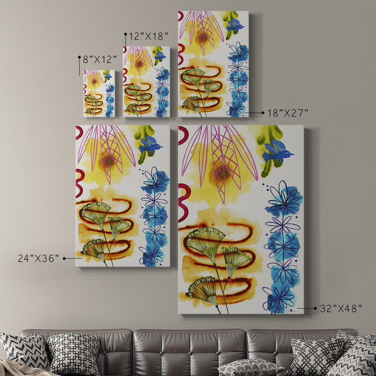 Flower Power I Premium Gallery Wrapped Canvas - Ready to Hang