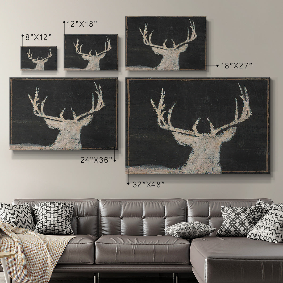 Brow Tine Deer II Premium Gallery Wrapped Canvas - Ready to Hang