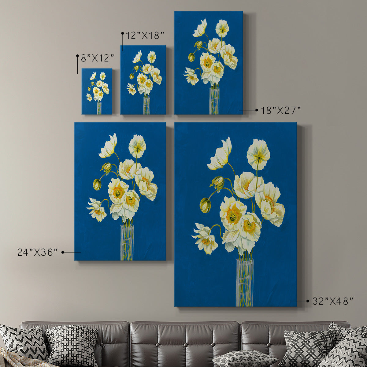 Ice Poppies - Canvas Art Print