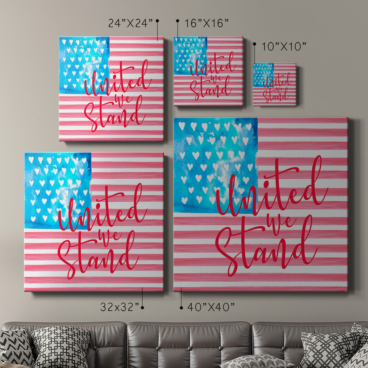 United We Stand II-Premium Gallery Wrapped Canvas - Ready to Hang