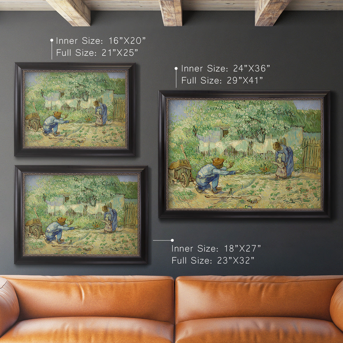First Steps - Ornate Framed Canvas Print