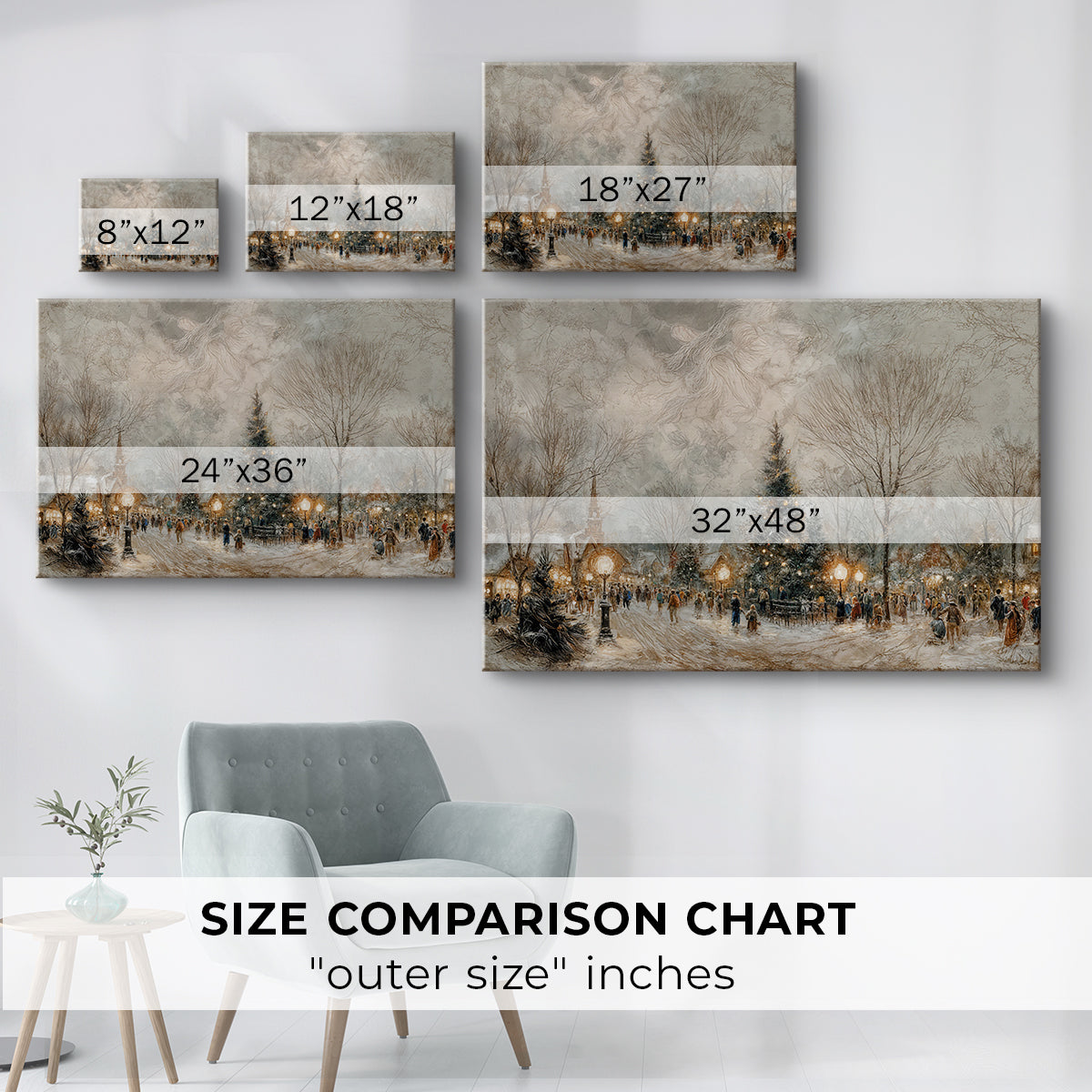 Honeyed Yule Whisper - Canvas Art Print
