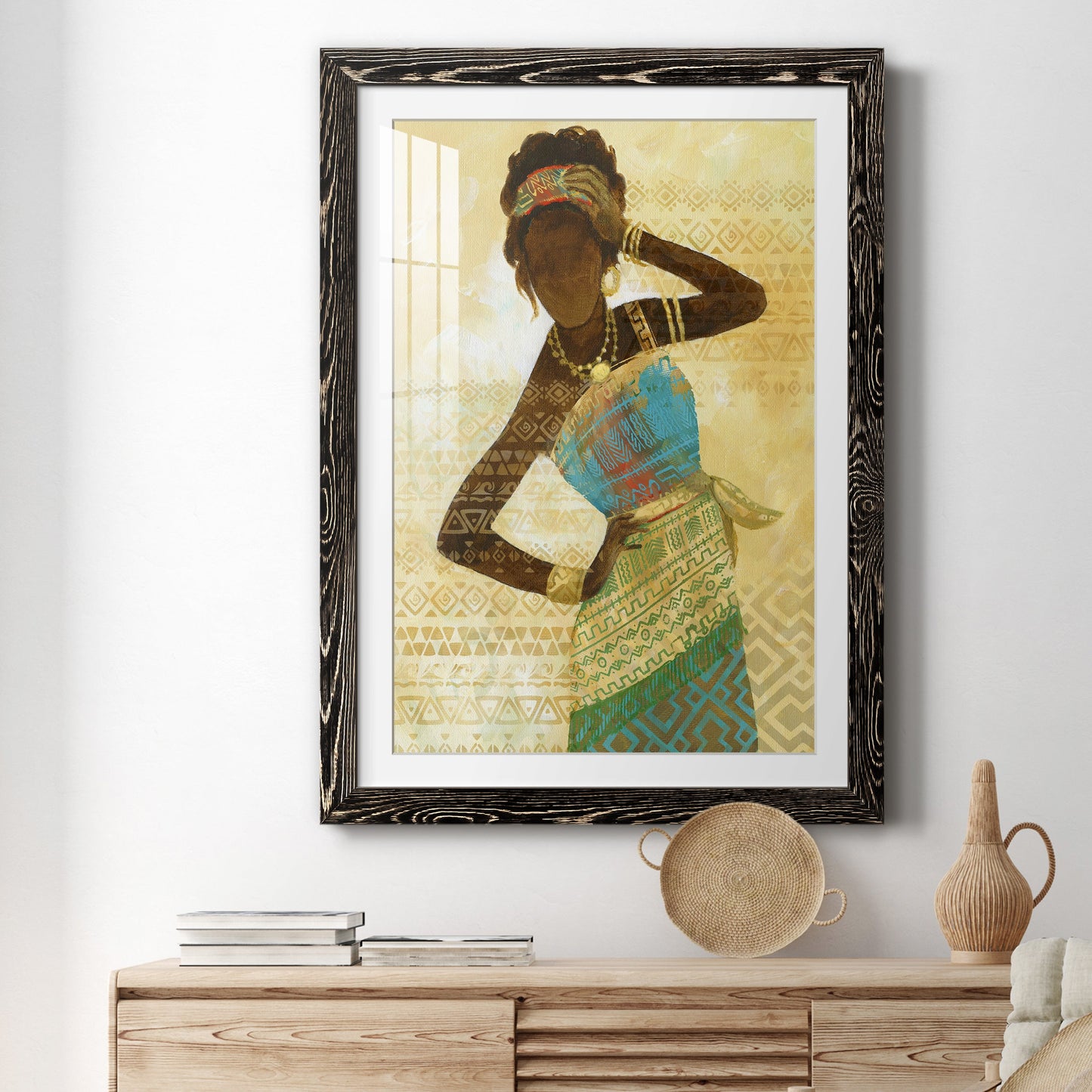 Tribal Vision II - Premium Framed Print - Distressed Barnwood Frame - Ready to Hang