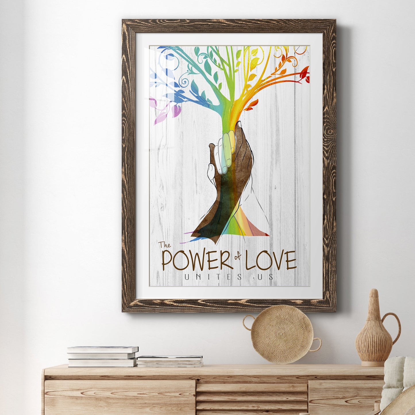 Power of Love - Premium Framed Print - Distressed Barnwood Frame - Ready to Hang