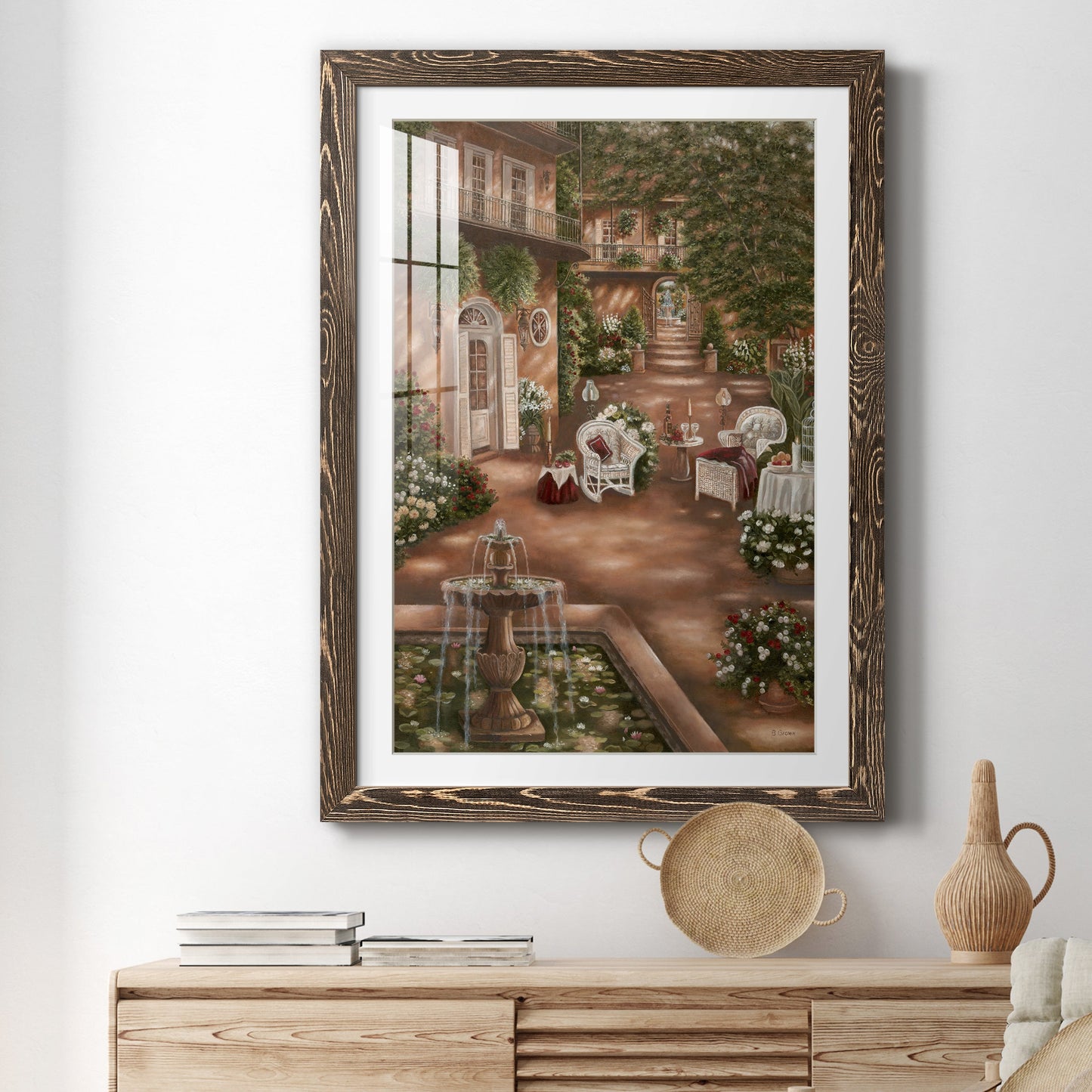 Evening Cocktails I - Premium Framed Print - Distressed Barnwood Frame - Ready to Hang