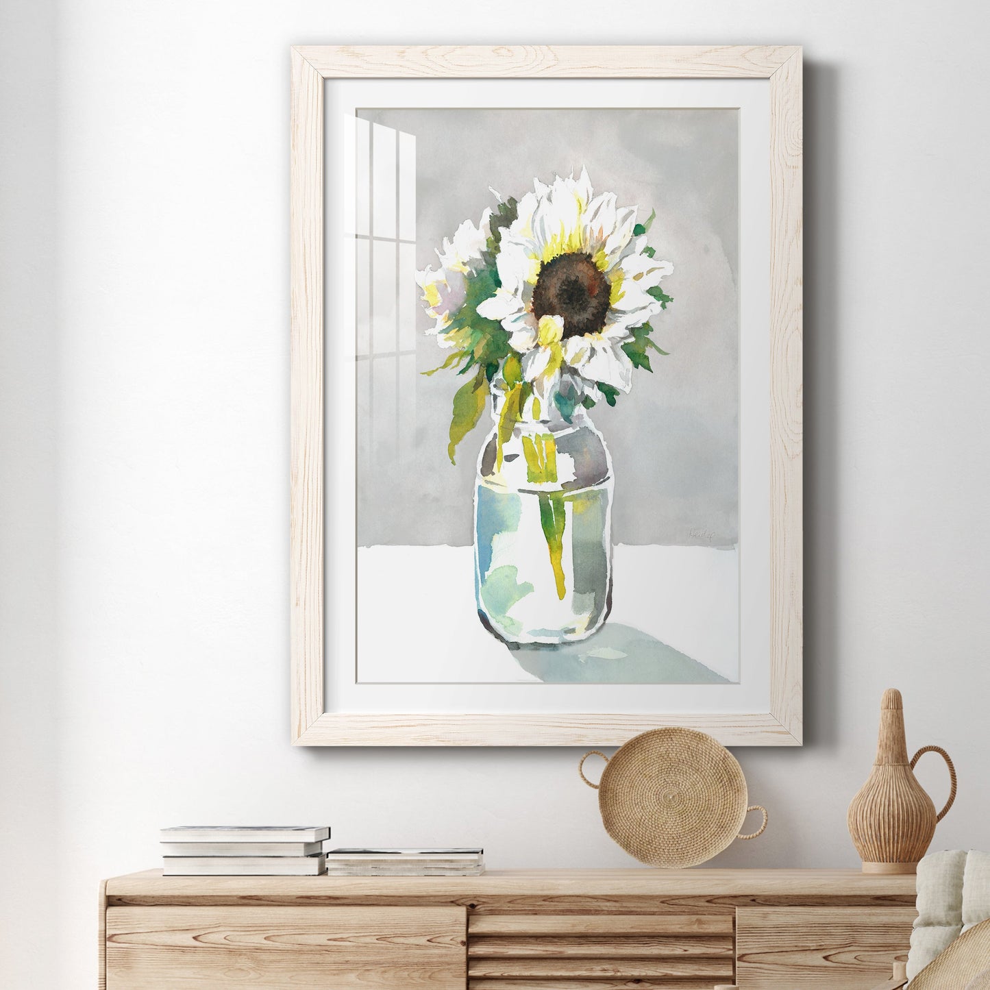 Sunflower I - Premium Framed Print - Distressed Barnwood Frame - Ready to Hang