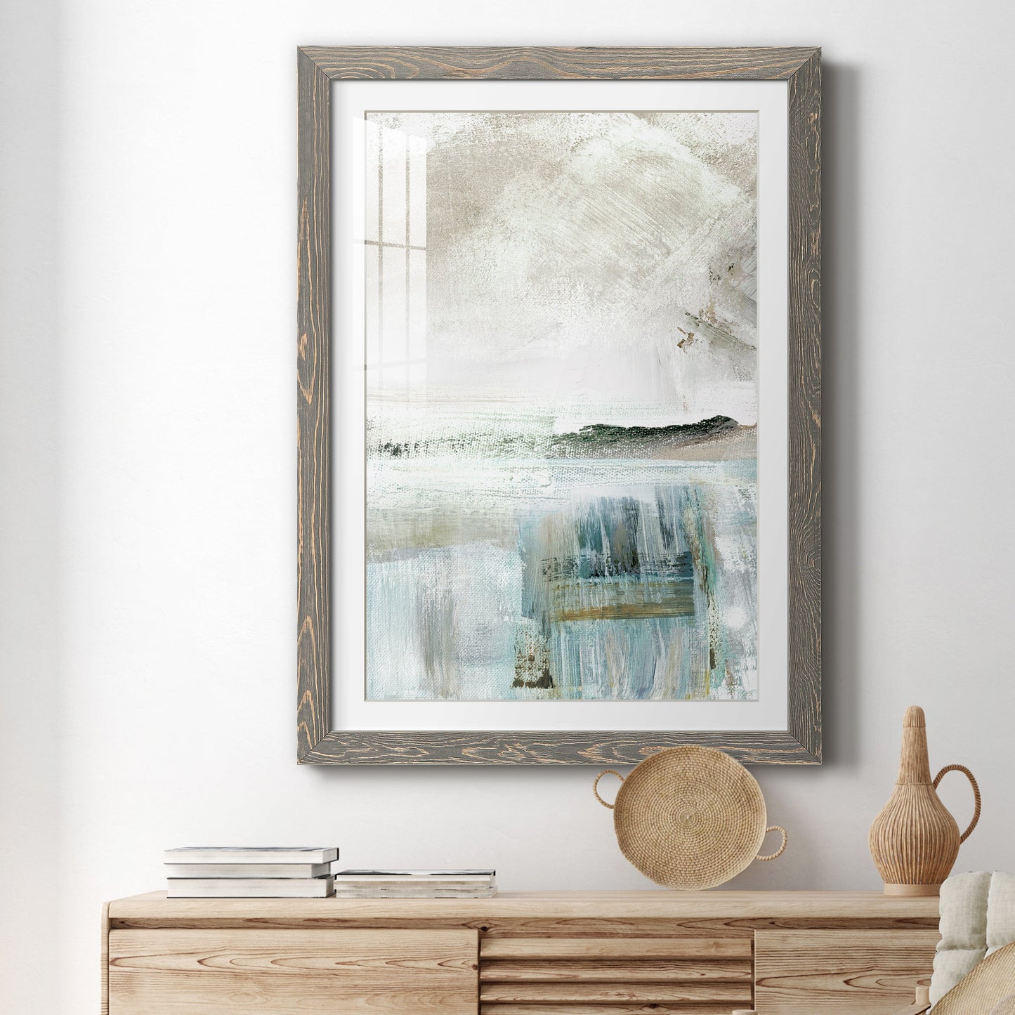 Summer Teal II - Premium Framed Print - Distressed Barnwood Frame - Ready to Hang