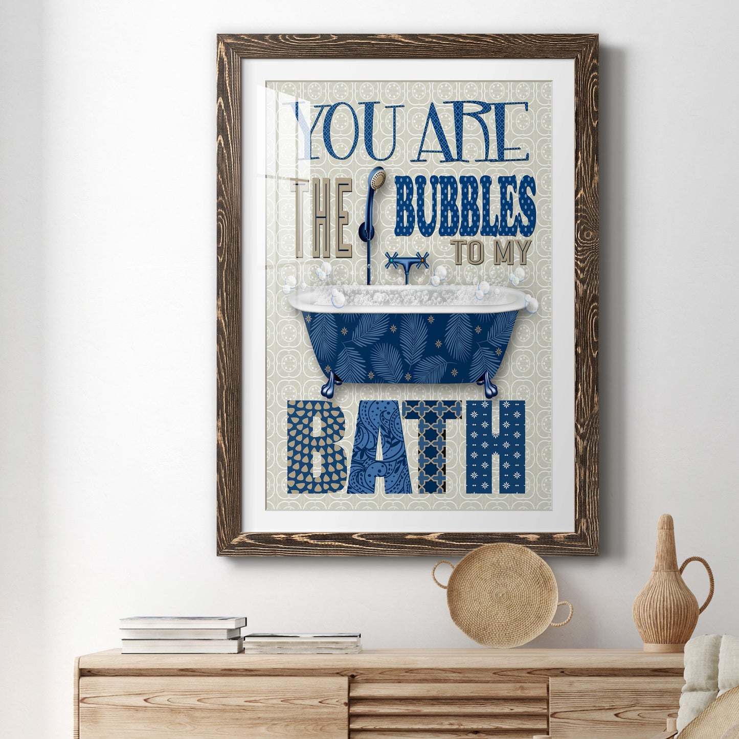 Bubble Bath - Premium Framed Print - Distressed Barnwood Frame - Ready to Hang