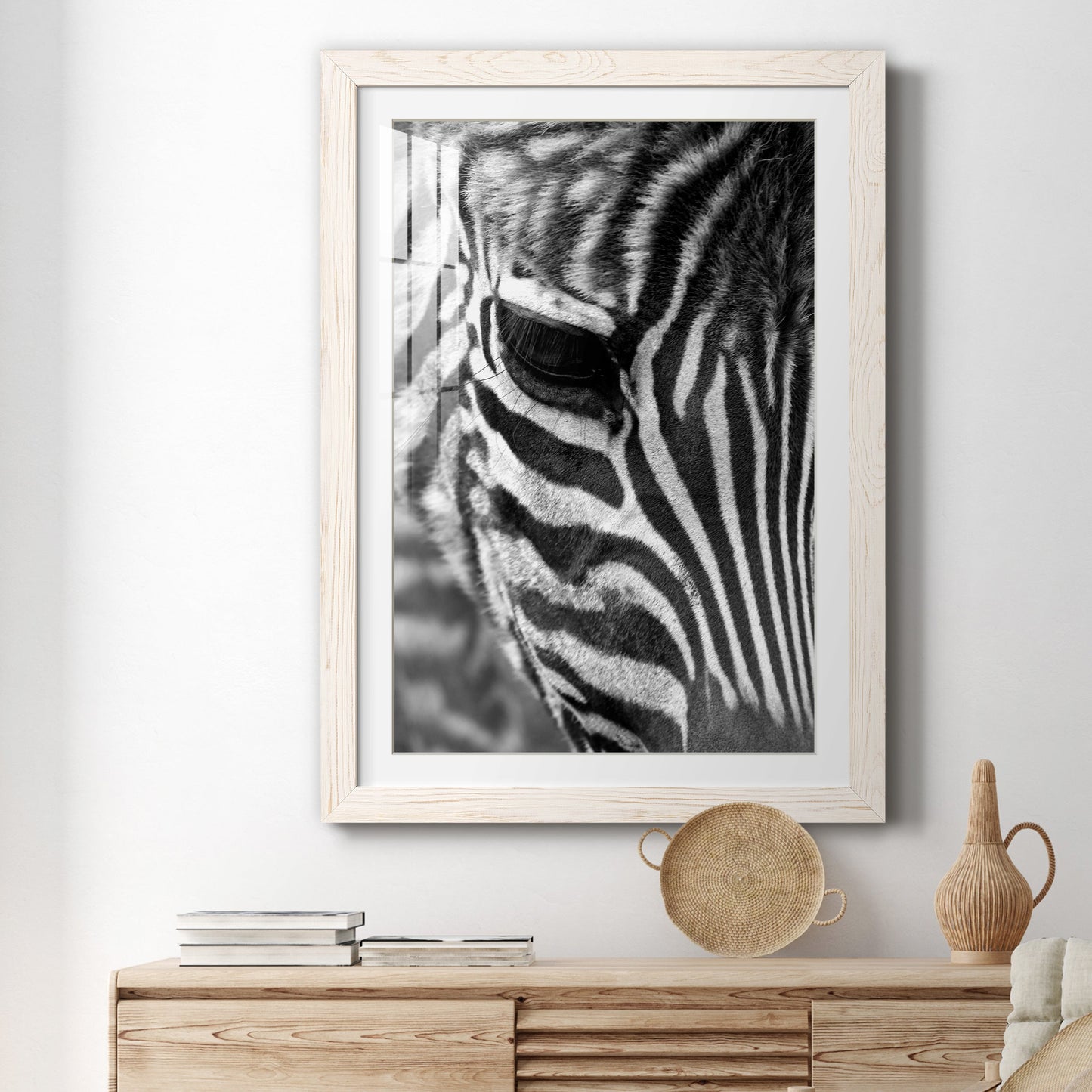 Zebra Colt - Premium Framed Print - Distressed Barnwood Frame - Ready to Hang