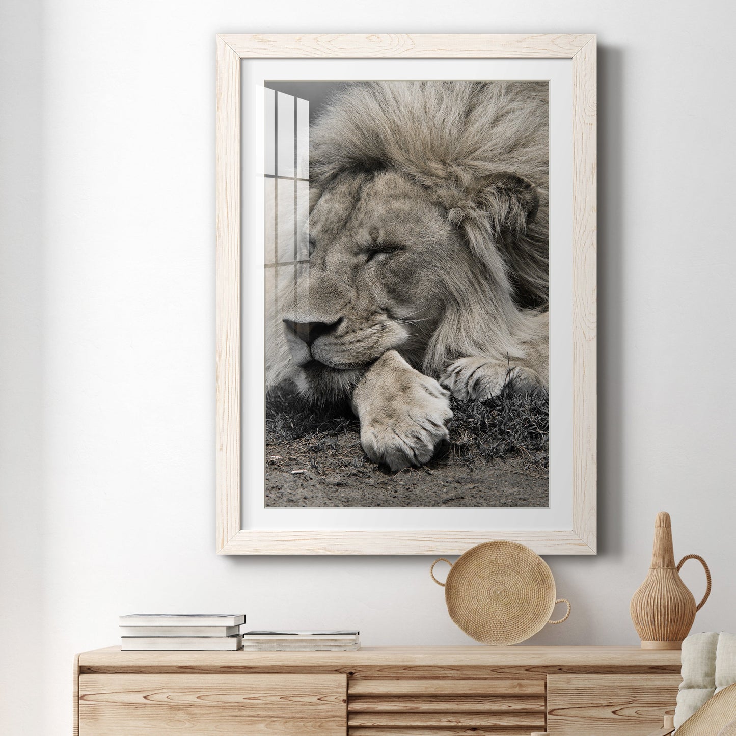 Sleepy Afternoon in Masai Mara - Premium Framed Print - Distressed Barnwood Frame - Ready to Hang