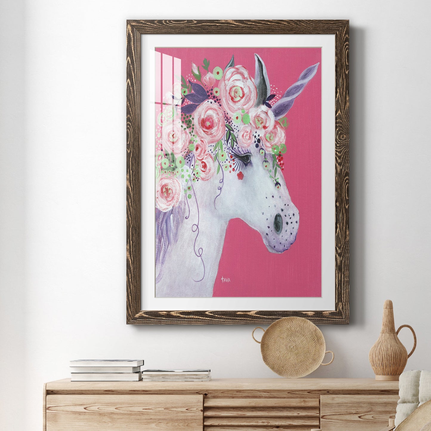 Unicorn II - Premium Framed Print - Distressed Barnwood Frame - Ready to Hang