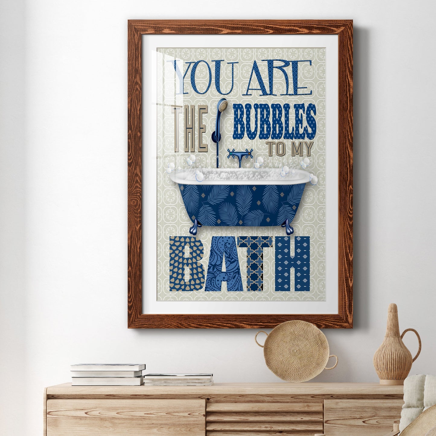 Bubble Bath - Premium Framed Print - Distressed Barnwood Frame - Ready to Hang