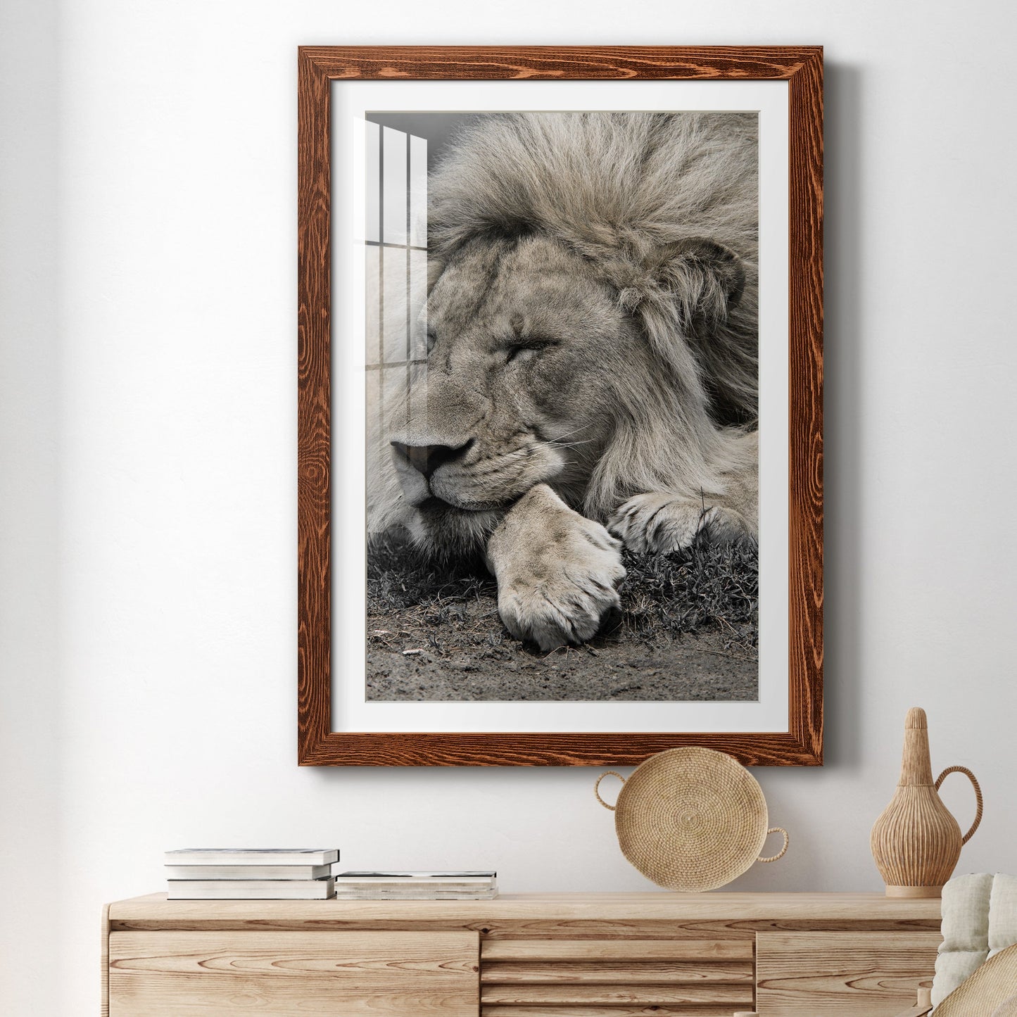 Sleepy Afternoon in Masai Mara - Premium Framed Print - Distressed Barnwood Frame - Ready to Hang