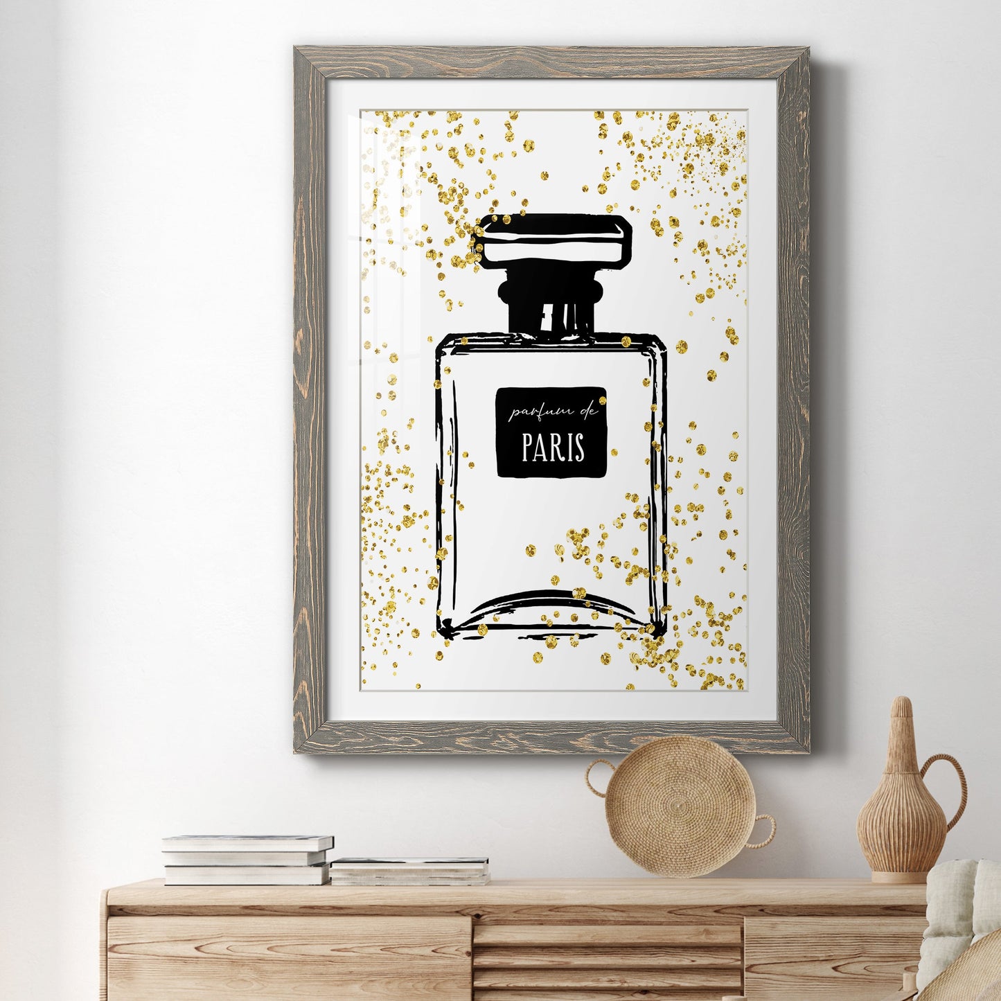 Glitter Perfume I - Premium Framed Print - Distressed Barnwood Frame - Ready to Hang