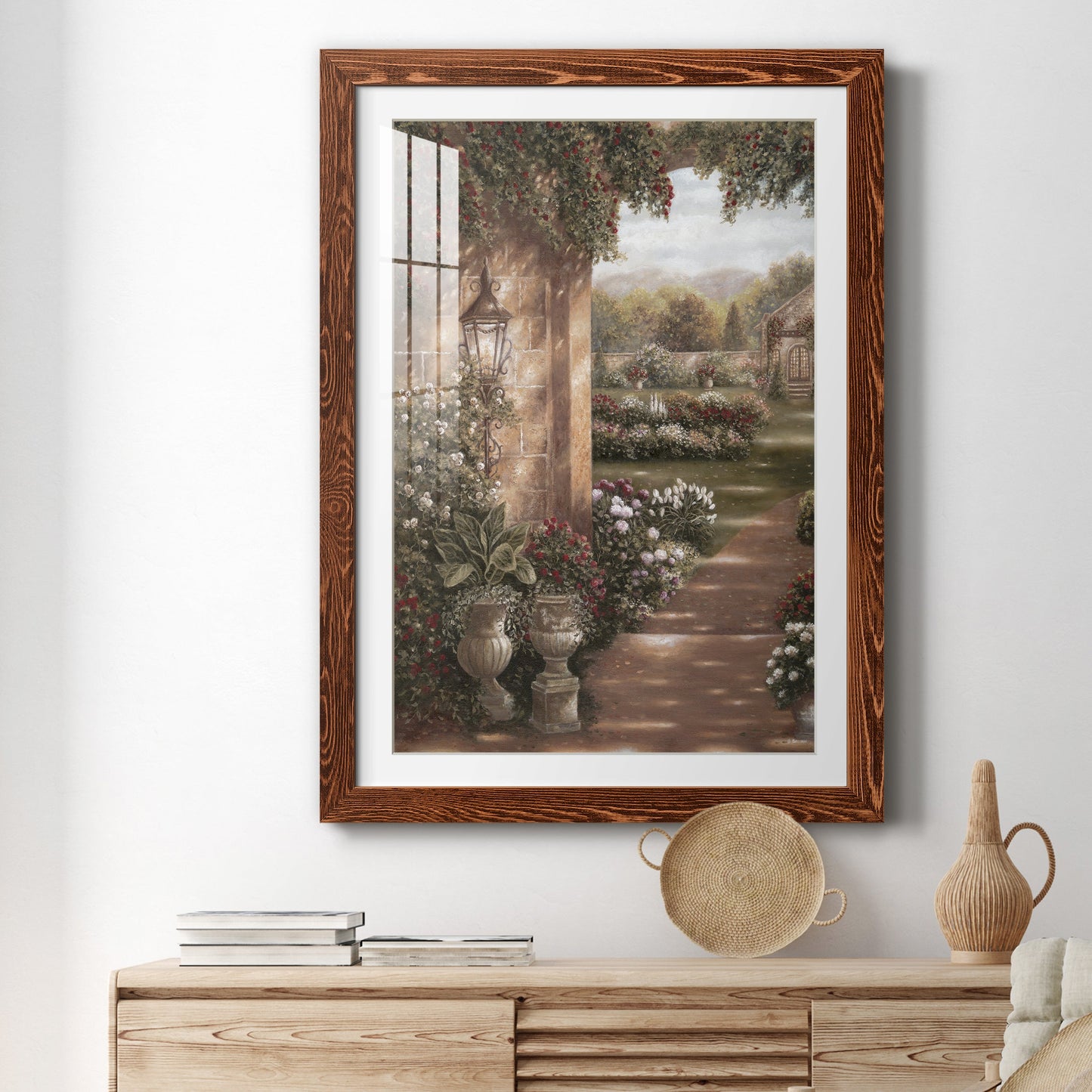 Evening in the Conservatory - Premium Framed Print - Distressed Barnwood Frame - Ready to Hang