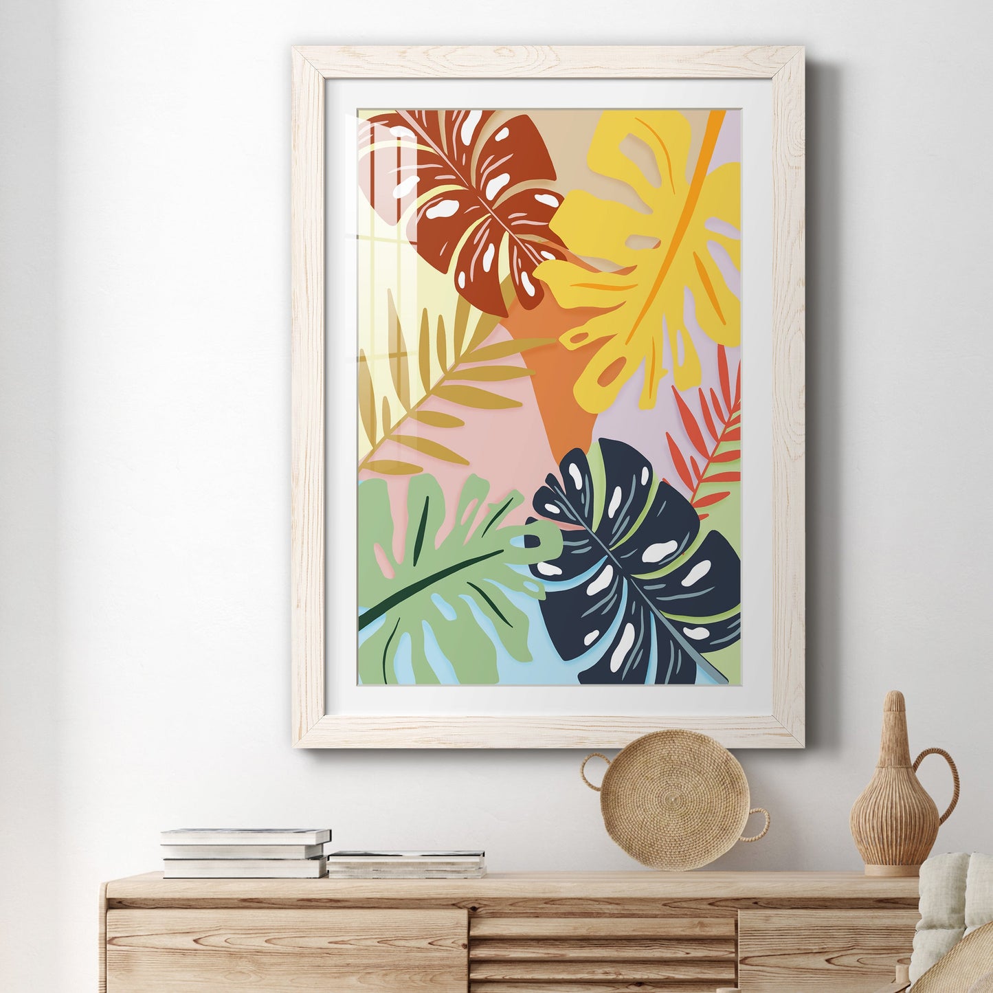 Tropical Foliage II - Premium Framed Print - Distressed Barnwood Frame - Ready to Hang