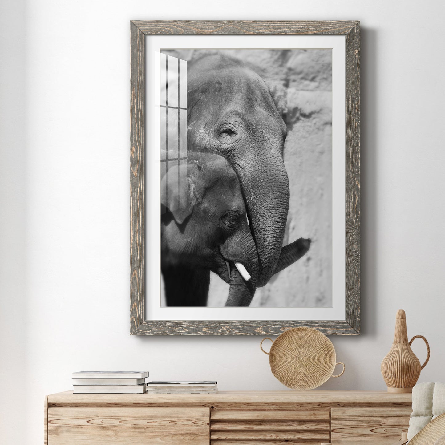 Tender Moment - Premium Framed Print - Distressed Barnwood Frame - Ready to Hang