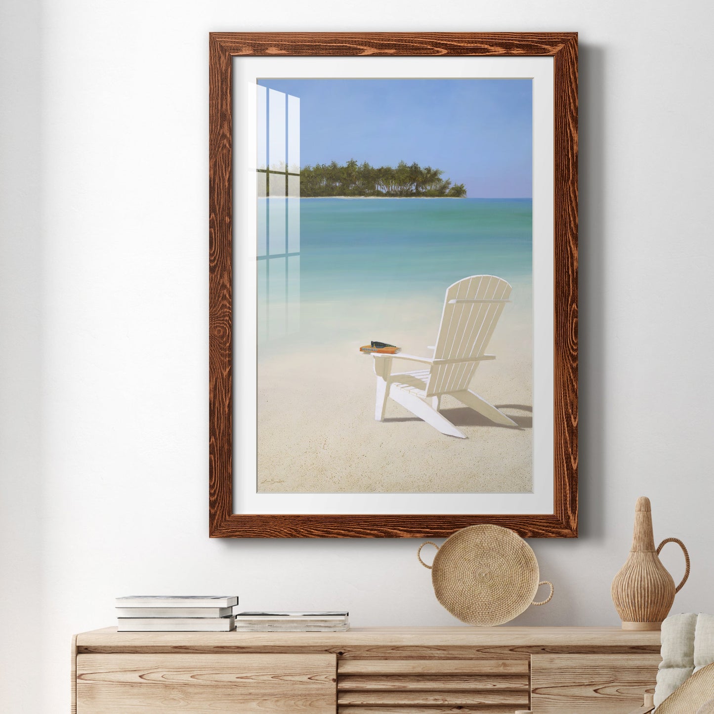 Beachfront Property - Premium Framed Print - Distressed Barnwood Frame - Ready to Hang