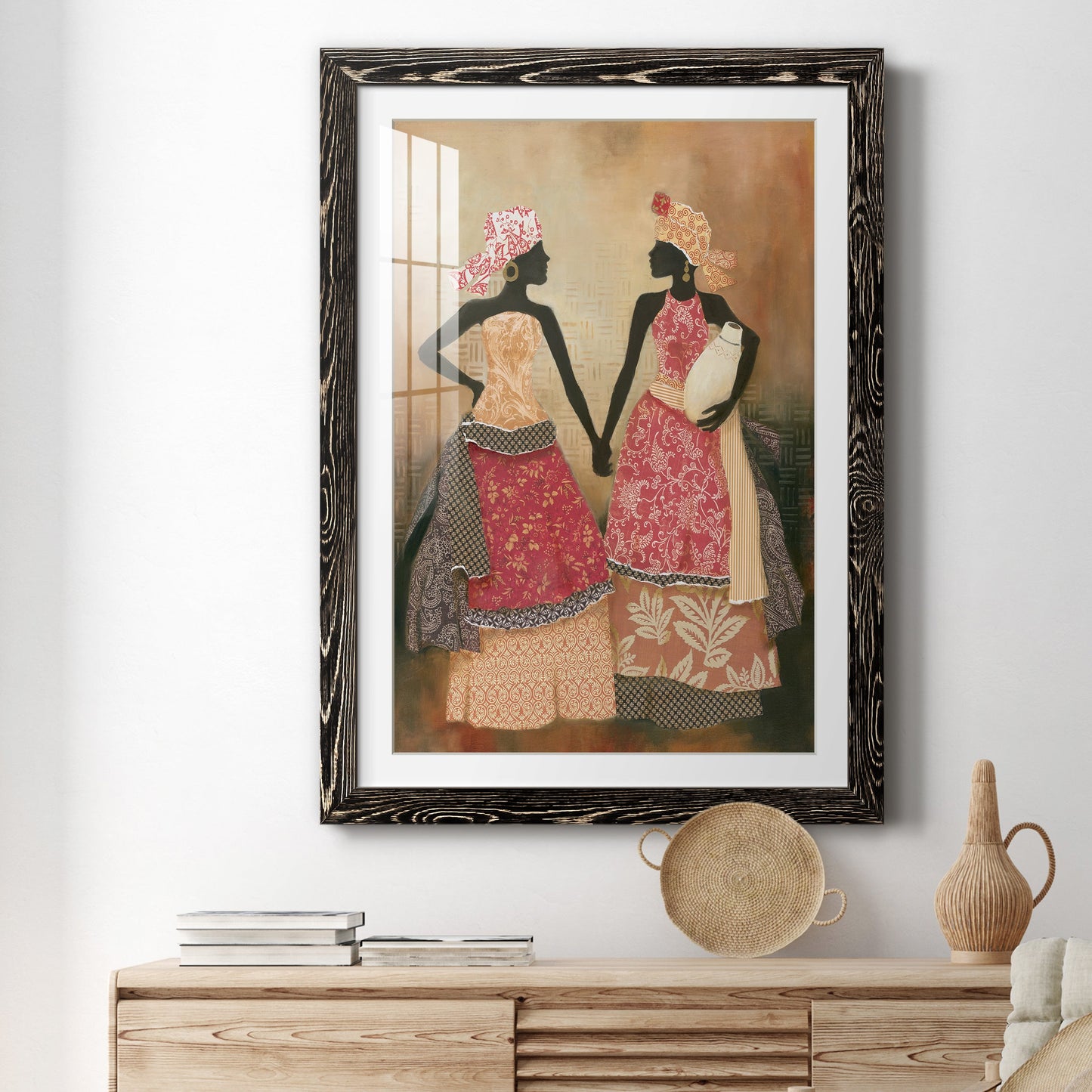 Village Women I - Premium Framed Print - Distressed Barnwood Frame - Ready to Hang