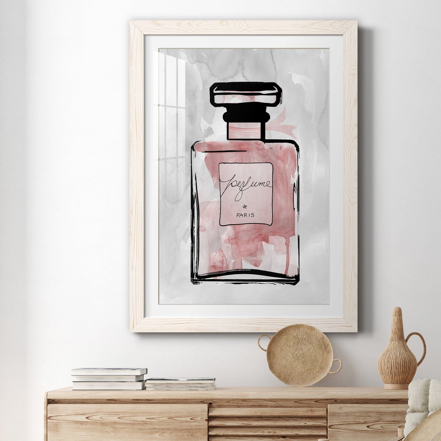 Blush Wash Perfume - Premium Framed Print - Distressed Barnwood Frame - Ready to Hang