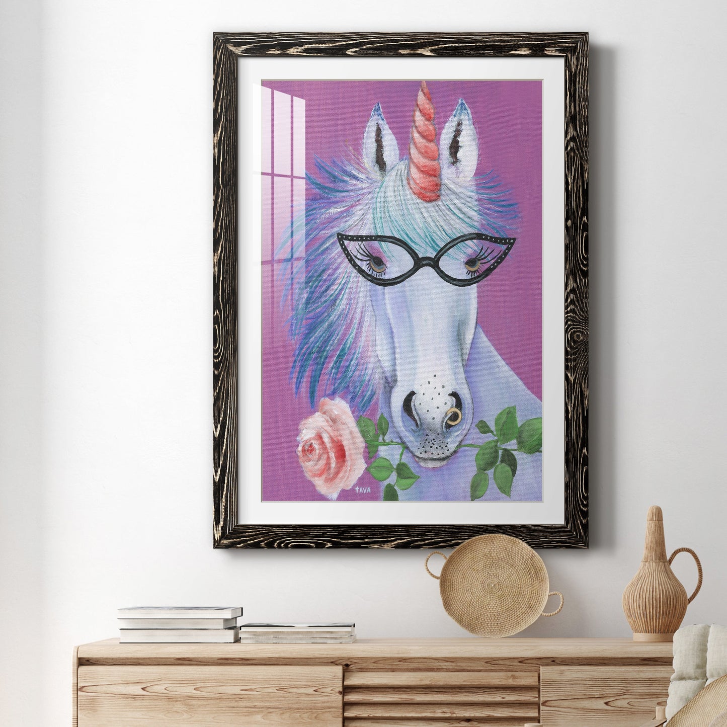 Unicorn III - Premium Framed Print - Distressed Barnwood Frame - Ready to Hang