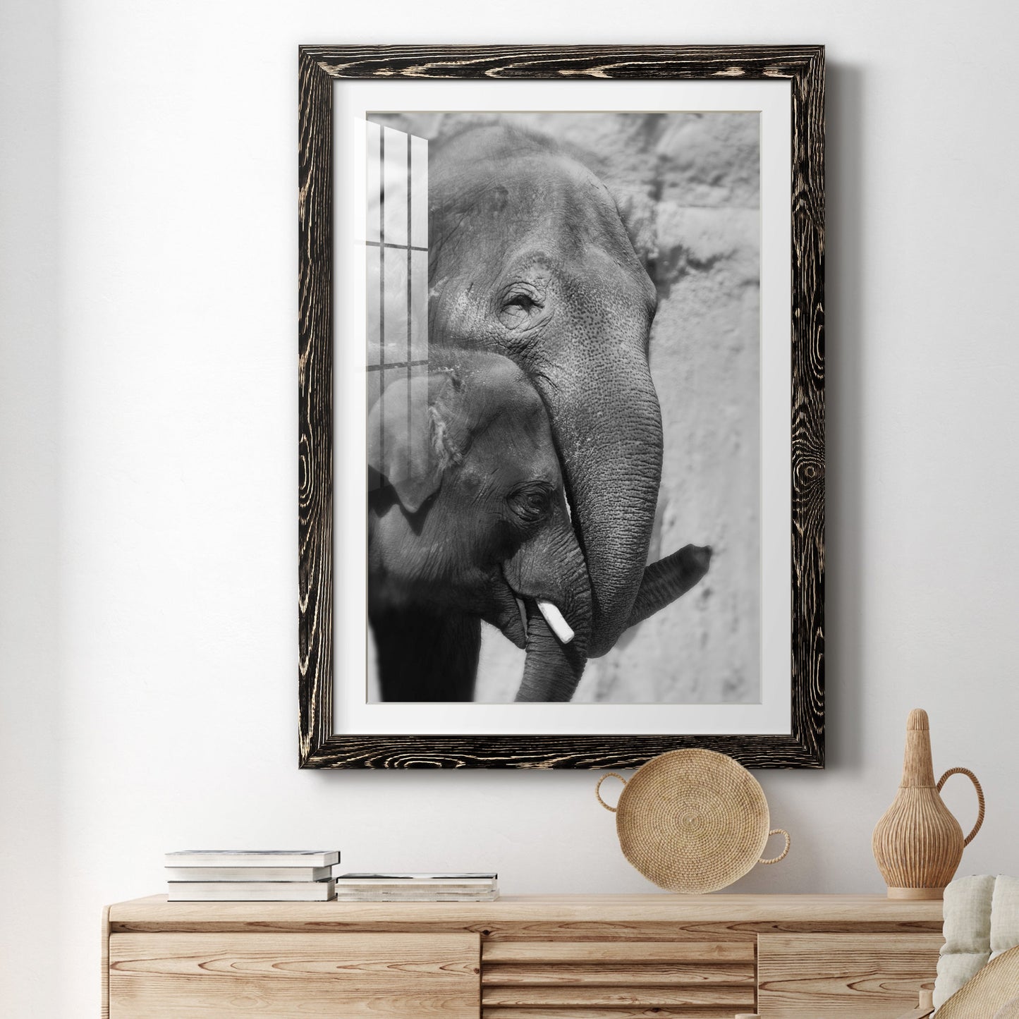 Tender Moment - Premium Framed Print - Distressed Barnwood Frame - Ready to Hang