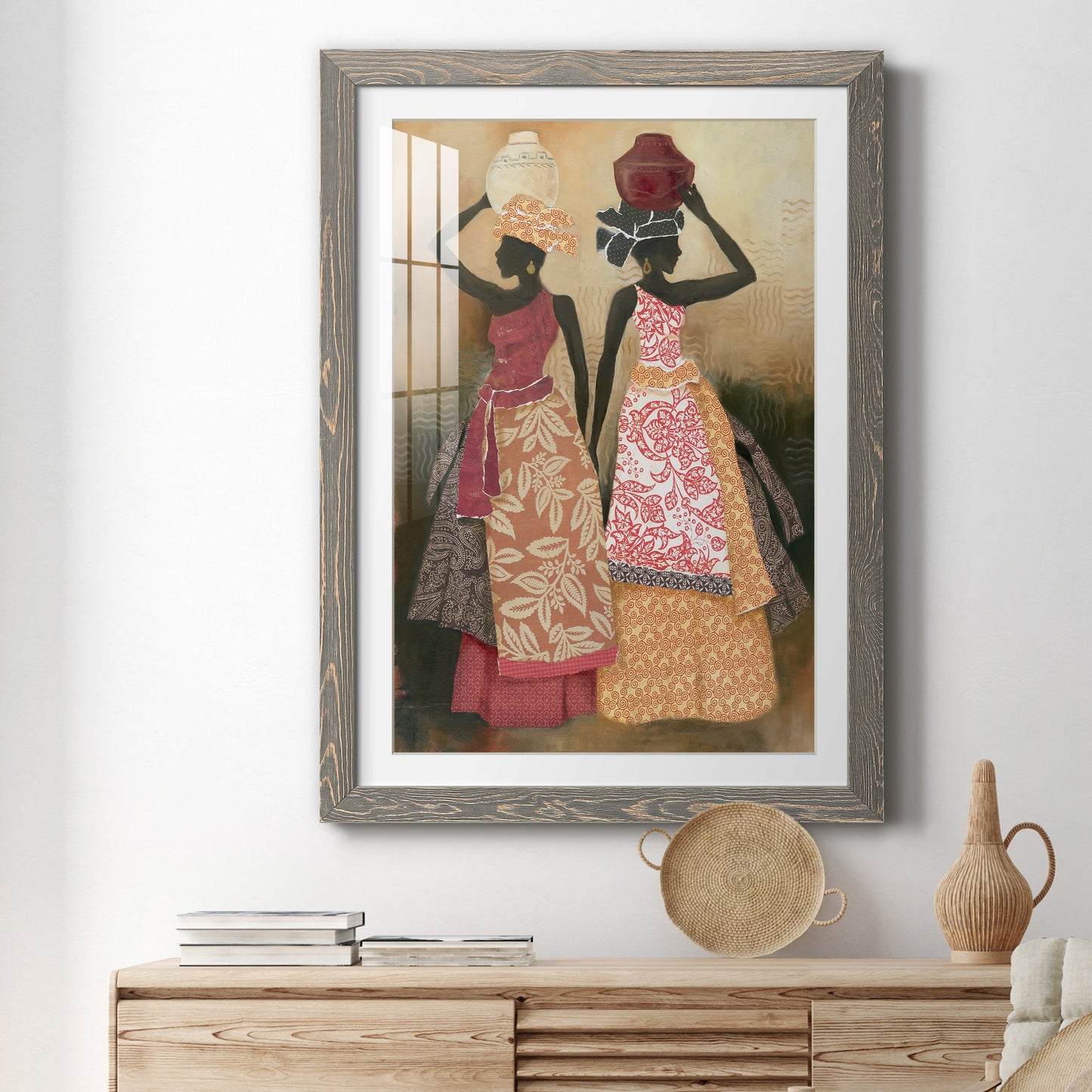 Village Women II - Premium Framed Print - Distressed Barnwood Frame - Ready to Hang