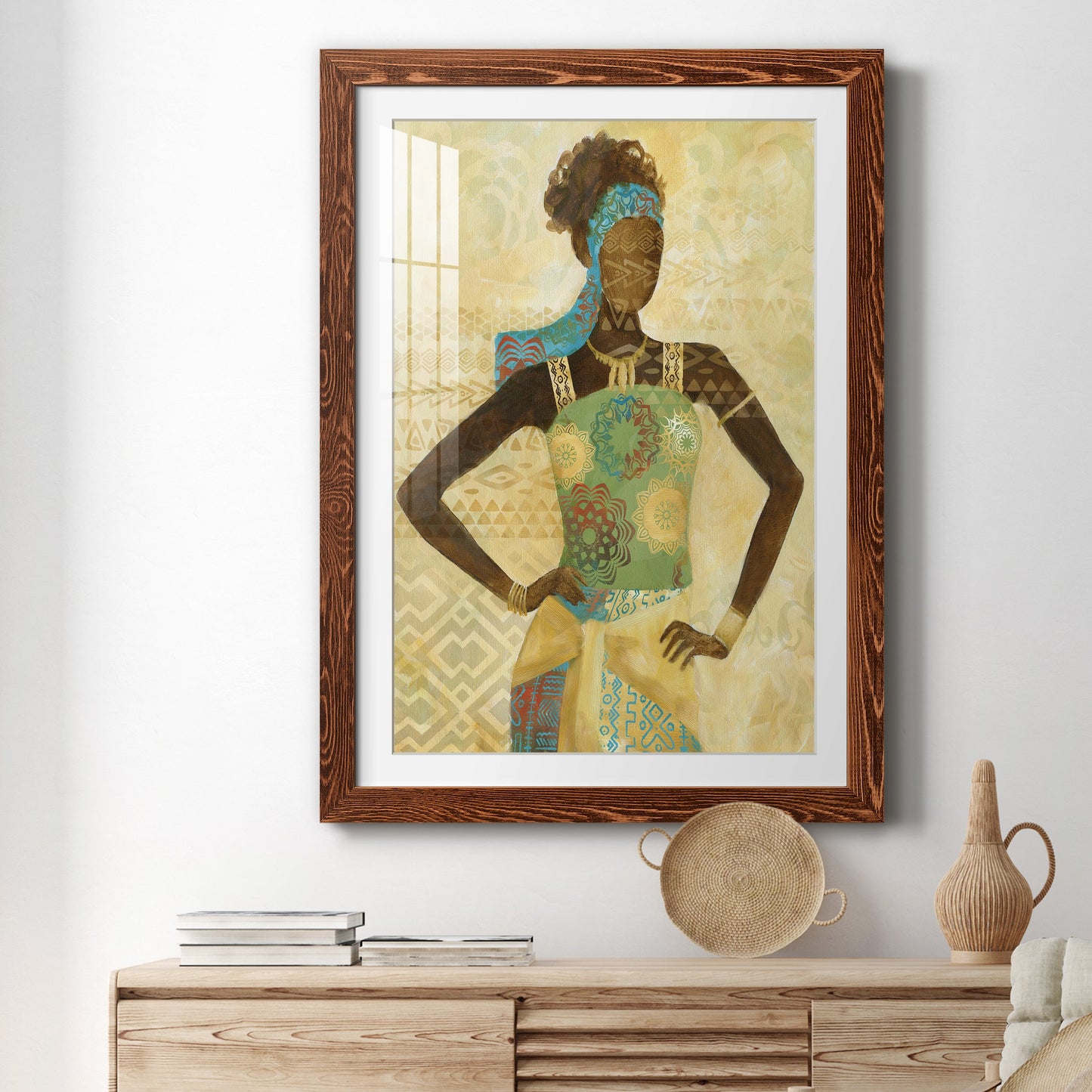 Tribal Vision I - Premium Framed Print - Distressed Barnwood Frame - Ready to Hang