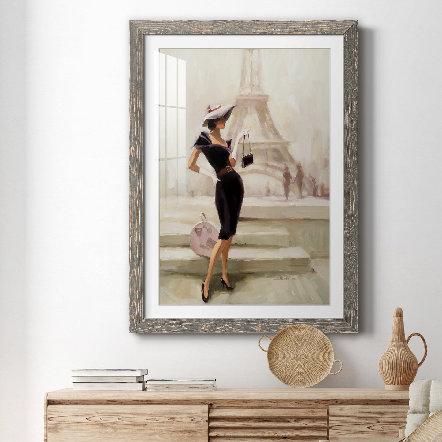 Love, From Paris - Premium Framed Print - Distressed Barnwood Frame - Ready to Hang