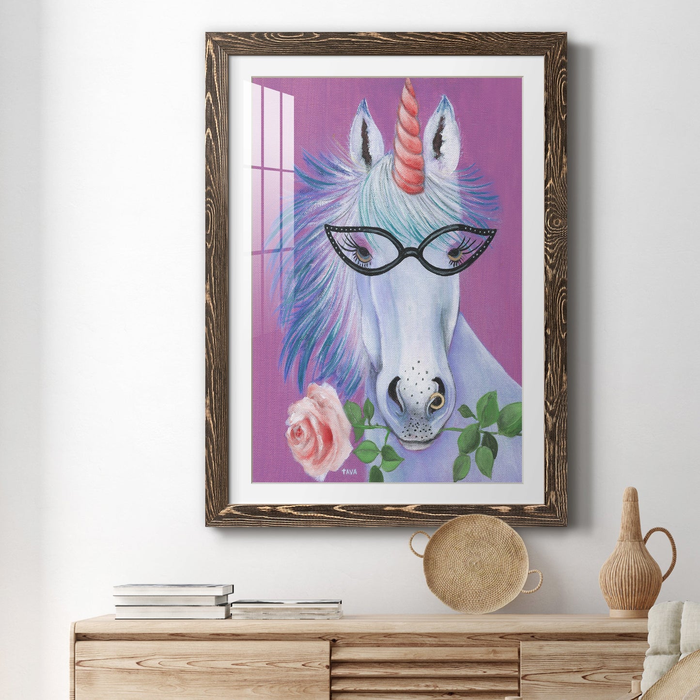 Unicorn III - Premium Framed Print - Distressed Barnwood Frame - Ready to Hang