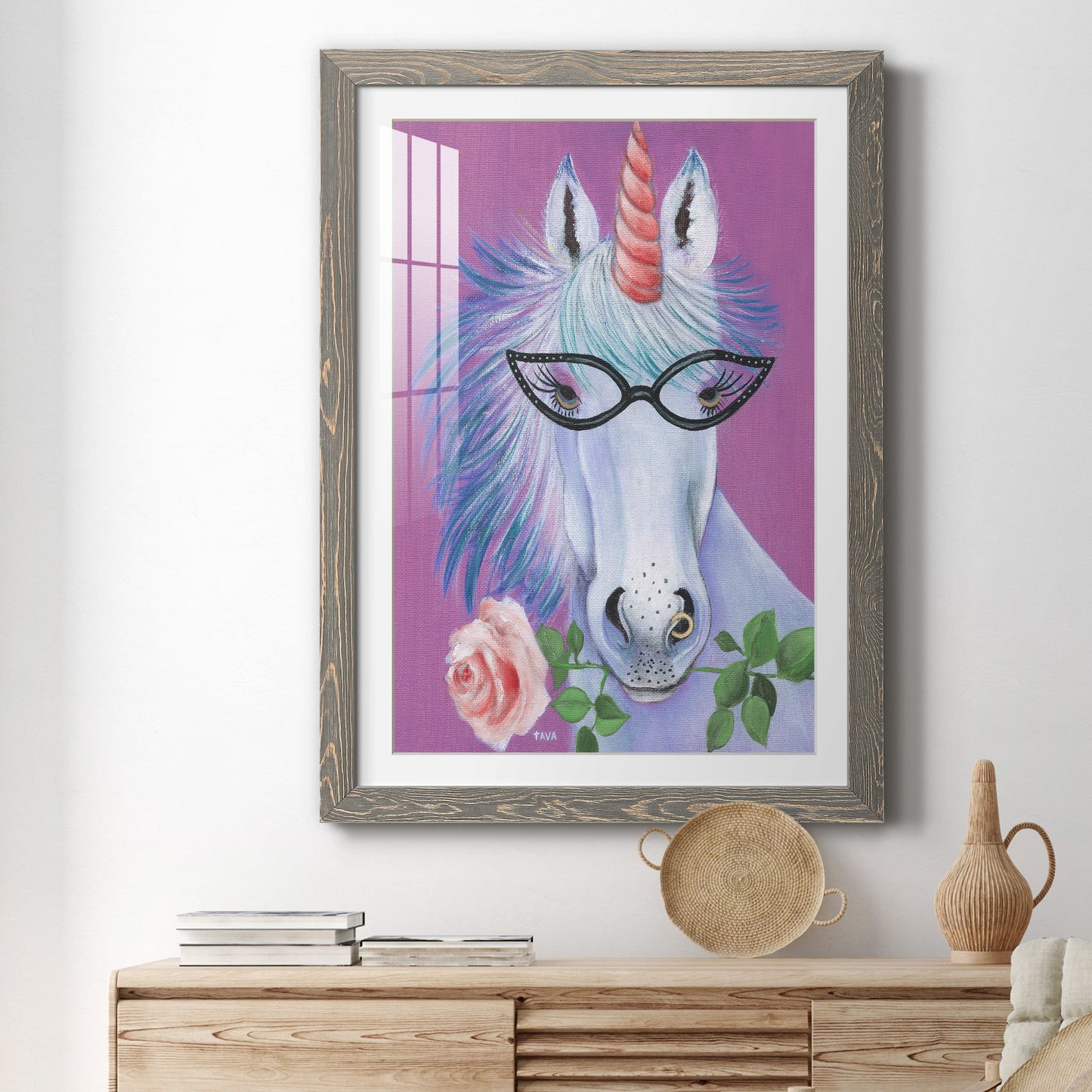 Unicorn III - Premium Framed Print - Distressed Barnwood Frame - Ready to Hang