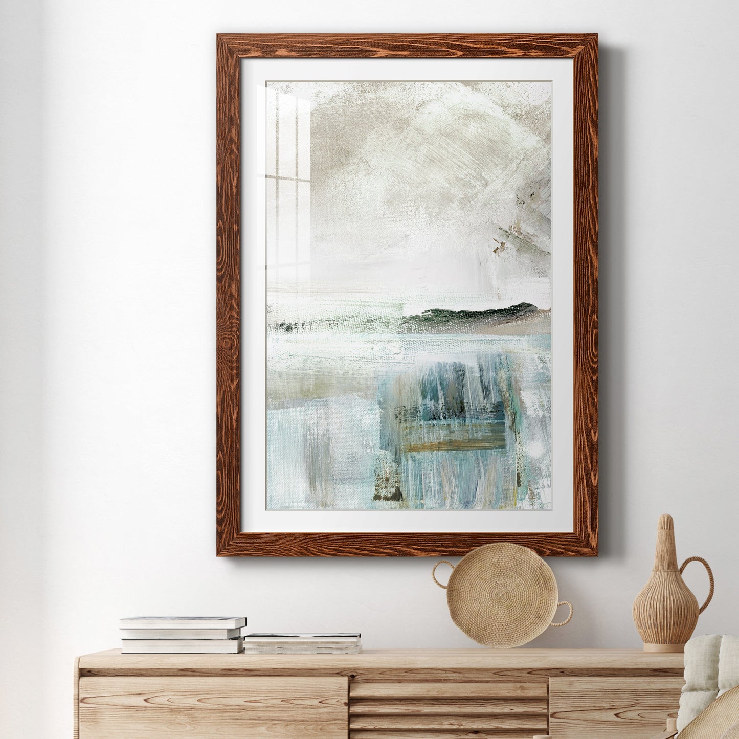 Summer Teal II - Premium Framed Print - Distressed Barnwood Frame - Ready to Hang