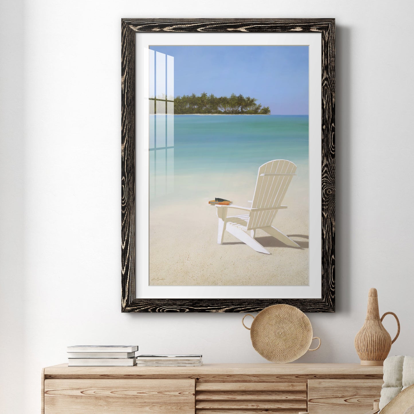 Beachfront Property - Premium Framed Print - Distressed Barnwood Frame - Ready to Hang