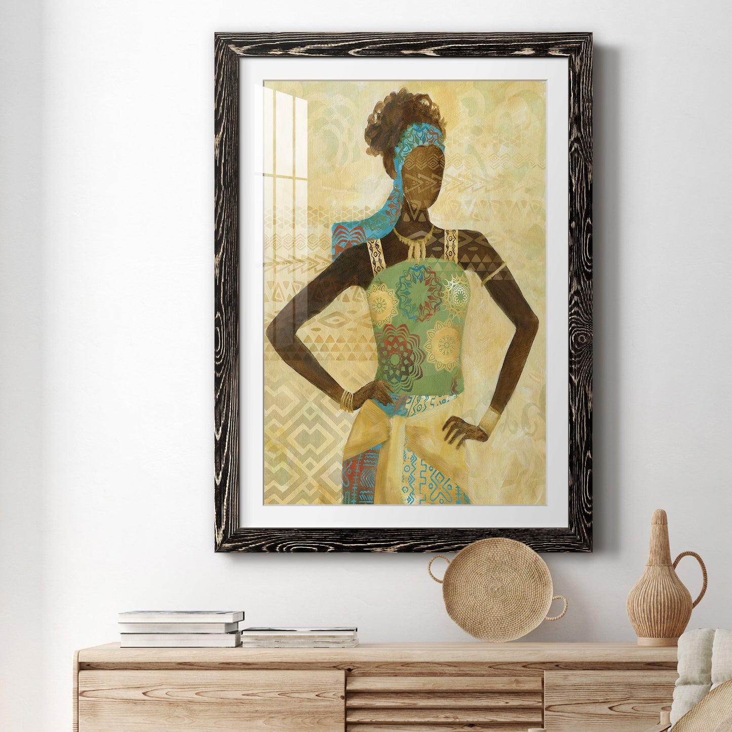 Tribal Vision I - Premium Framed Print - Distressed Barnwood Frame - Ready to Hang