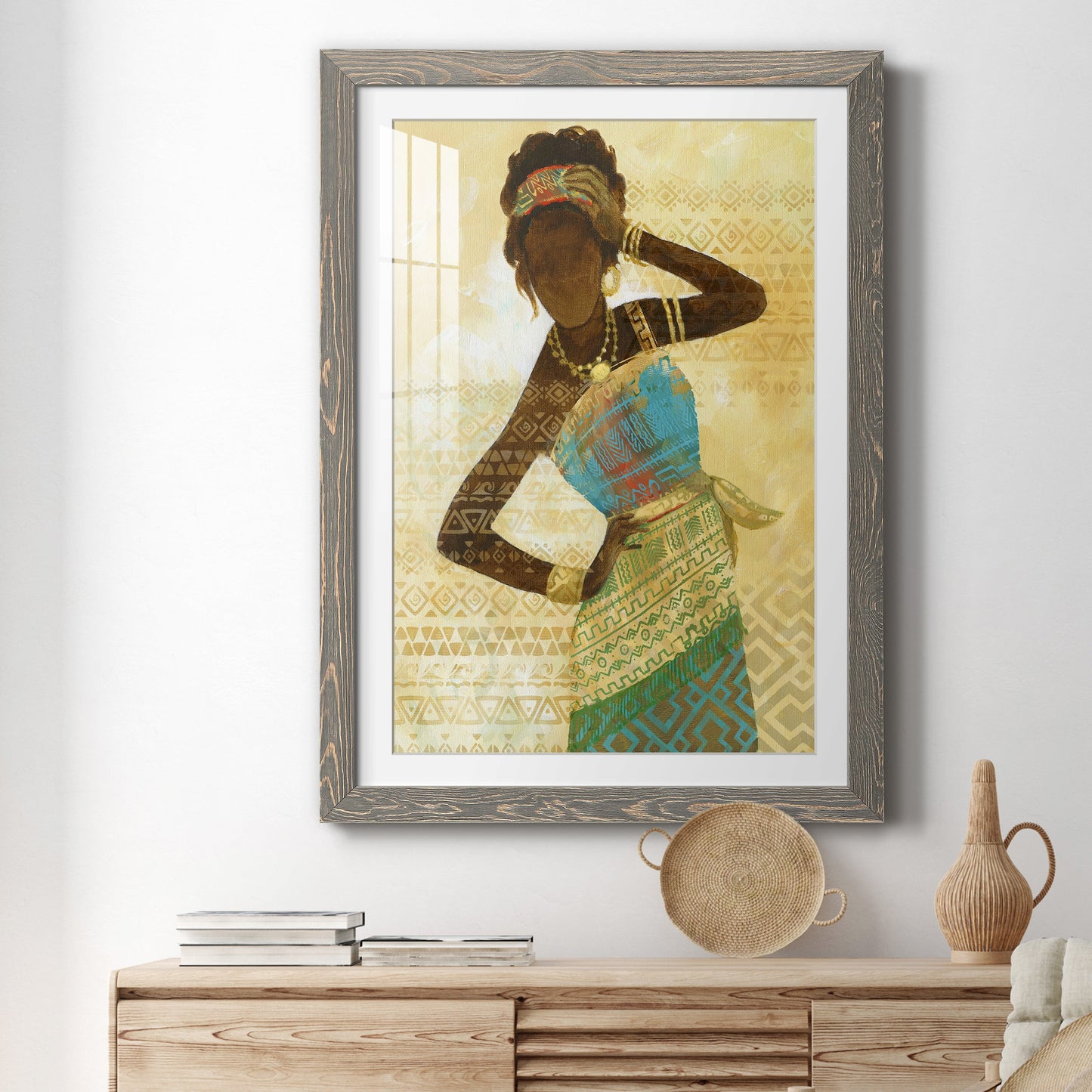 Tribal Vision II - Premium Framed Print - Distressed Barnwood Frame - Ready to Hang