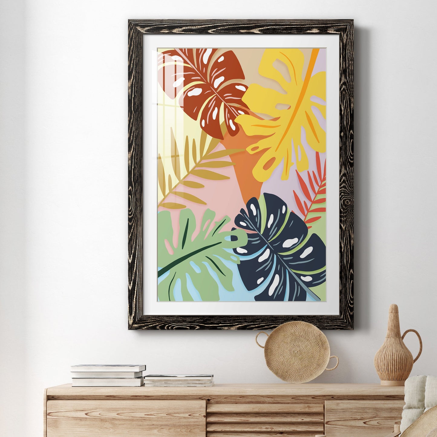 Tropical Foliage II - Premium Framed Print - Distressed Barnwood Frame - Ready to Hang