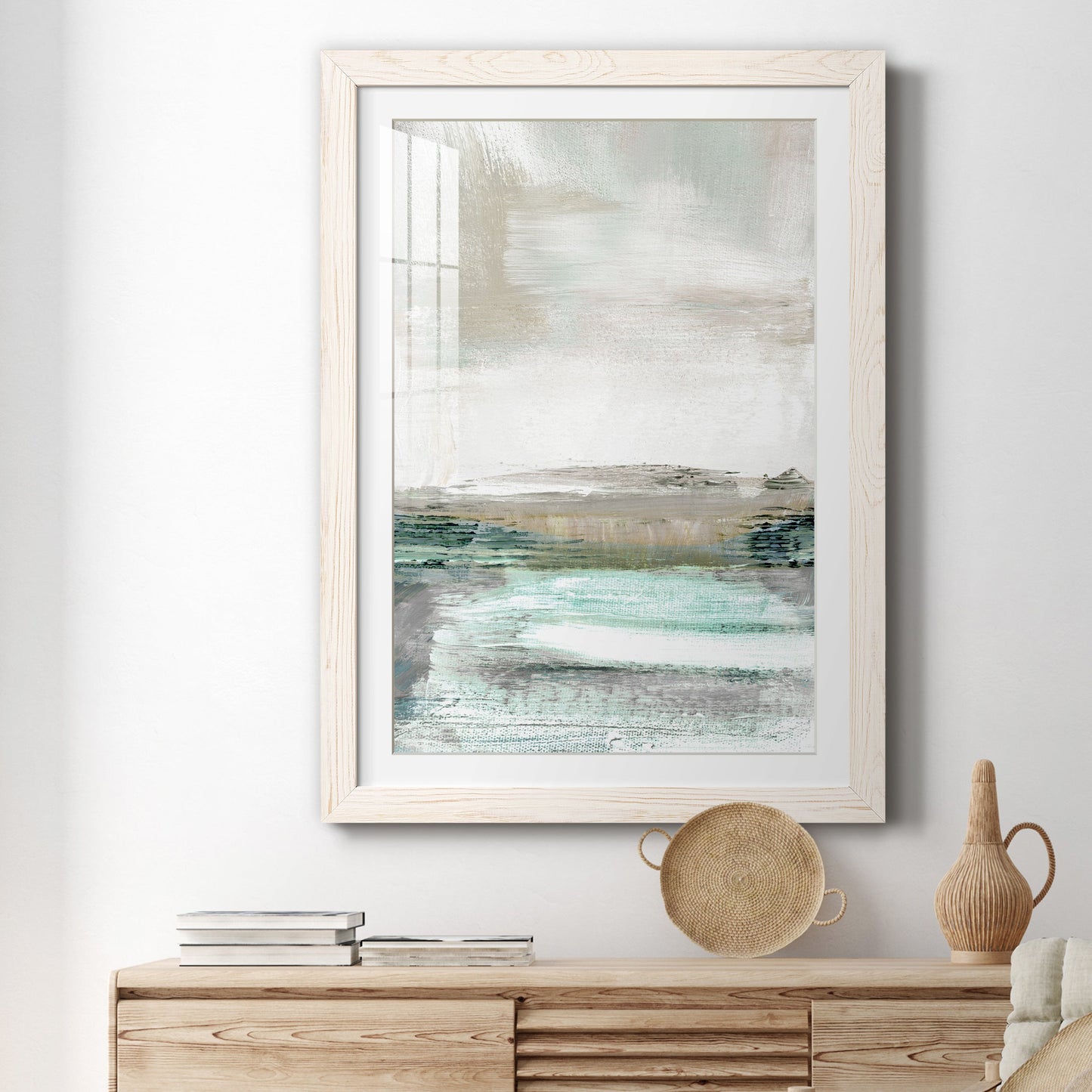 Summer Teal I - Premium Framed Print - Distressed Barnwood Frame - Ready to Hang