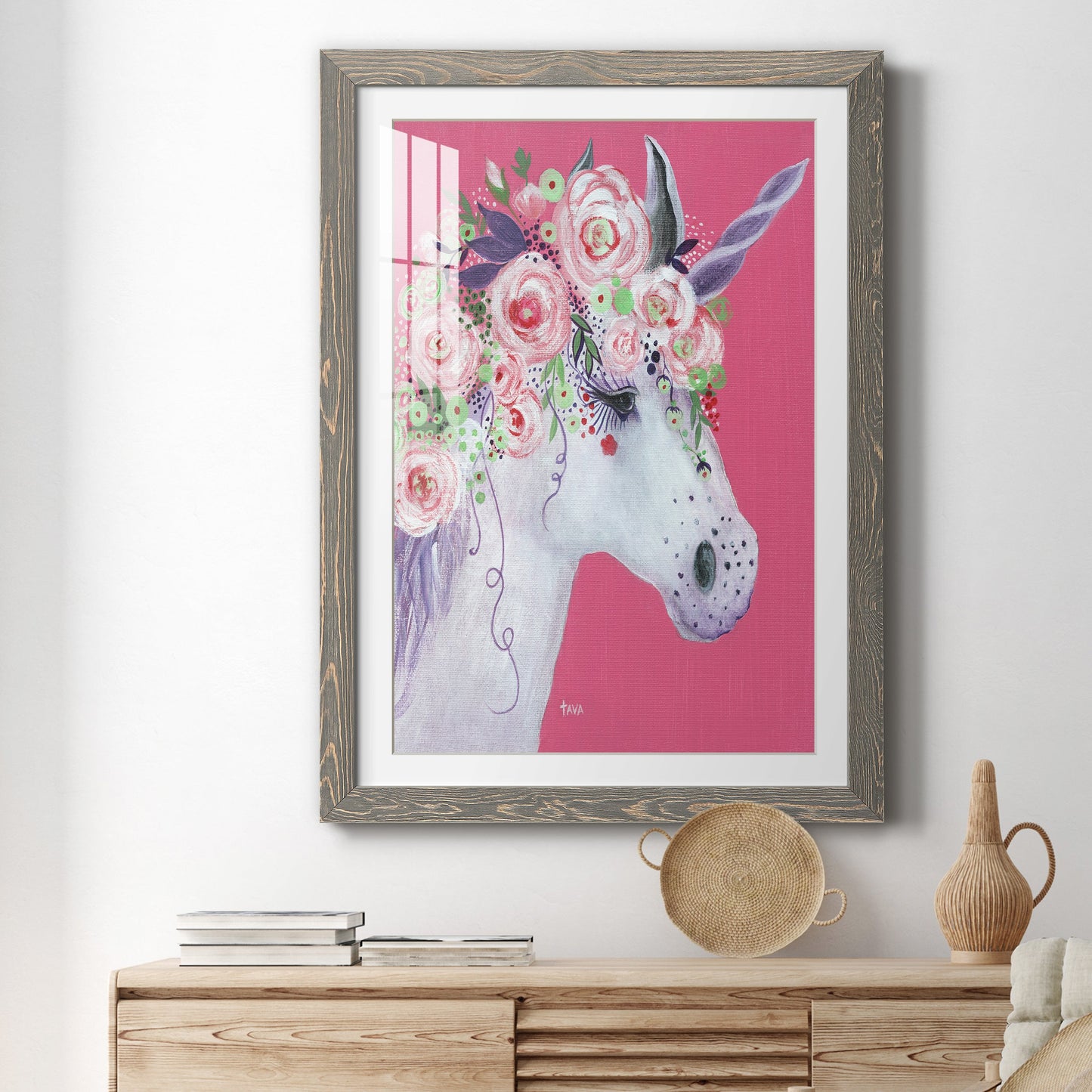 Unicorn II - Premium Framed Print - Distressed Barnwood Frame - Ready to Hang