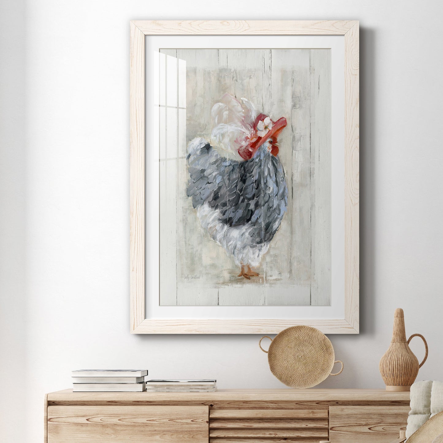 Sunday Best Hen - Premium Framed Print - Distressed Barnwood Frame - Ready to Hang