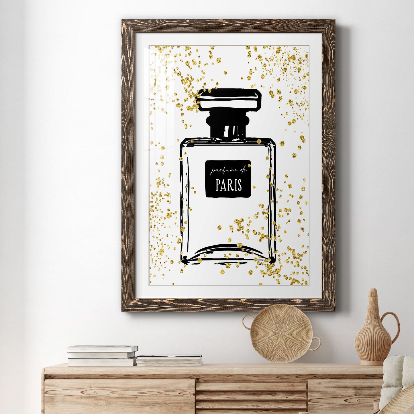 Glitter Perfume I - Premium Framed Print - Distressed Barnwood Frame - Ready to Hang