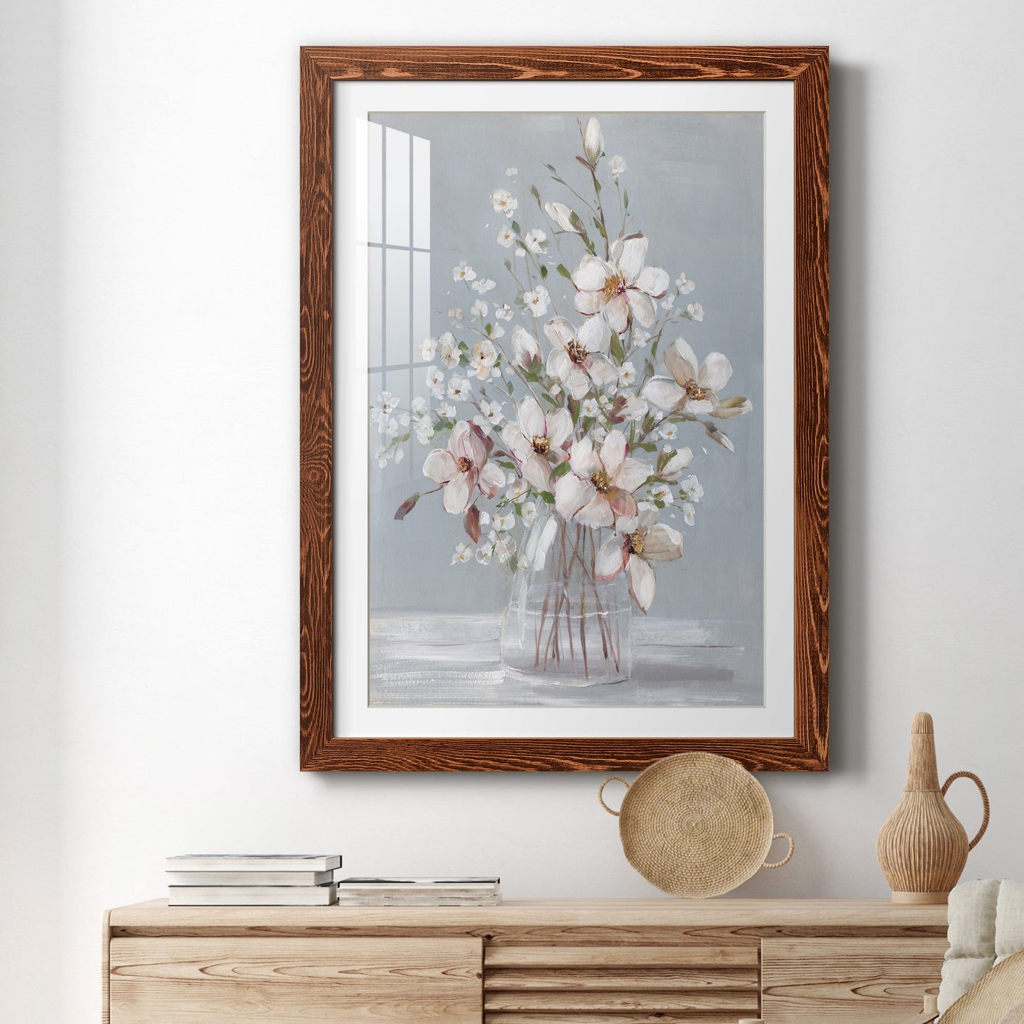 Magnolia Romance - Premium Framed Print - Distressed Barnwood Frame - Ready to Hang