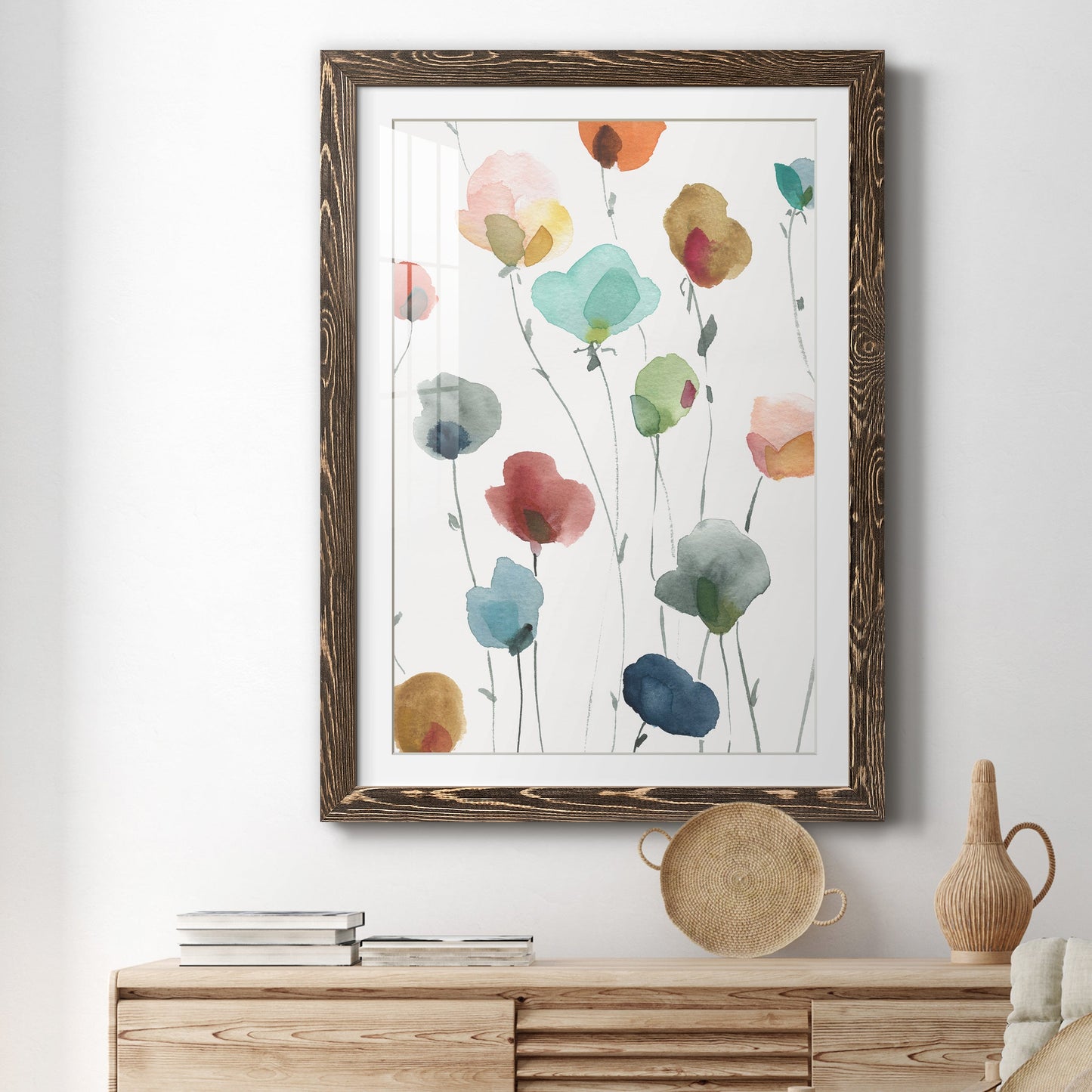 Lollipop Garden I - Premium Framed Print - Distressed Barnwood Frame - Ready to Hang