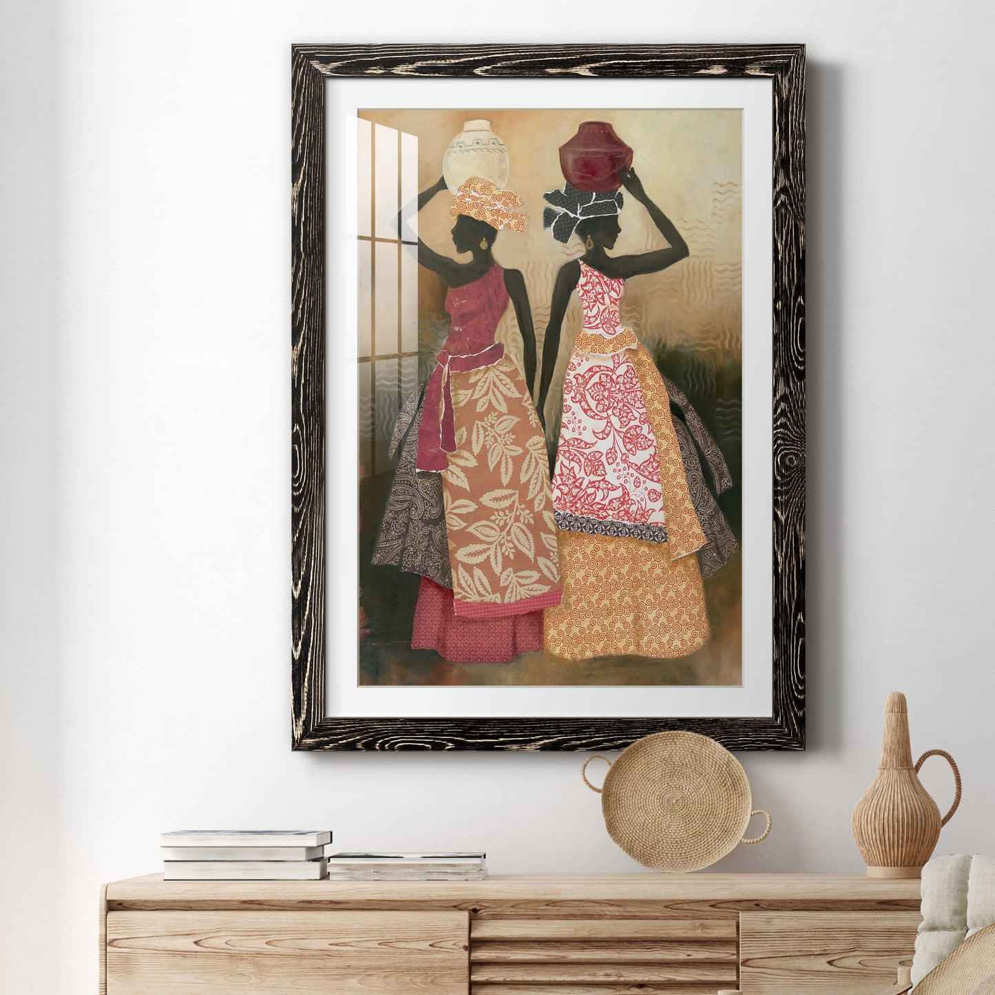 Village Women II - Premium Framed Print - Distressed Barnwood Frame - Ready to Hang