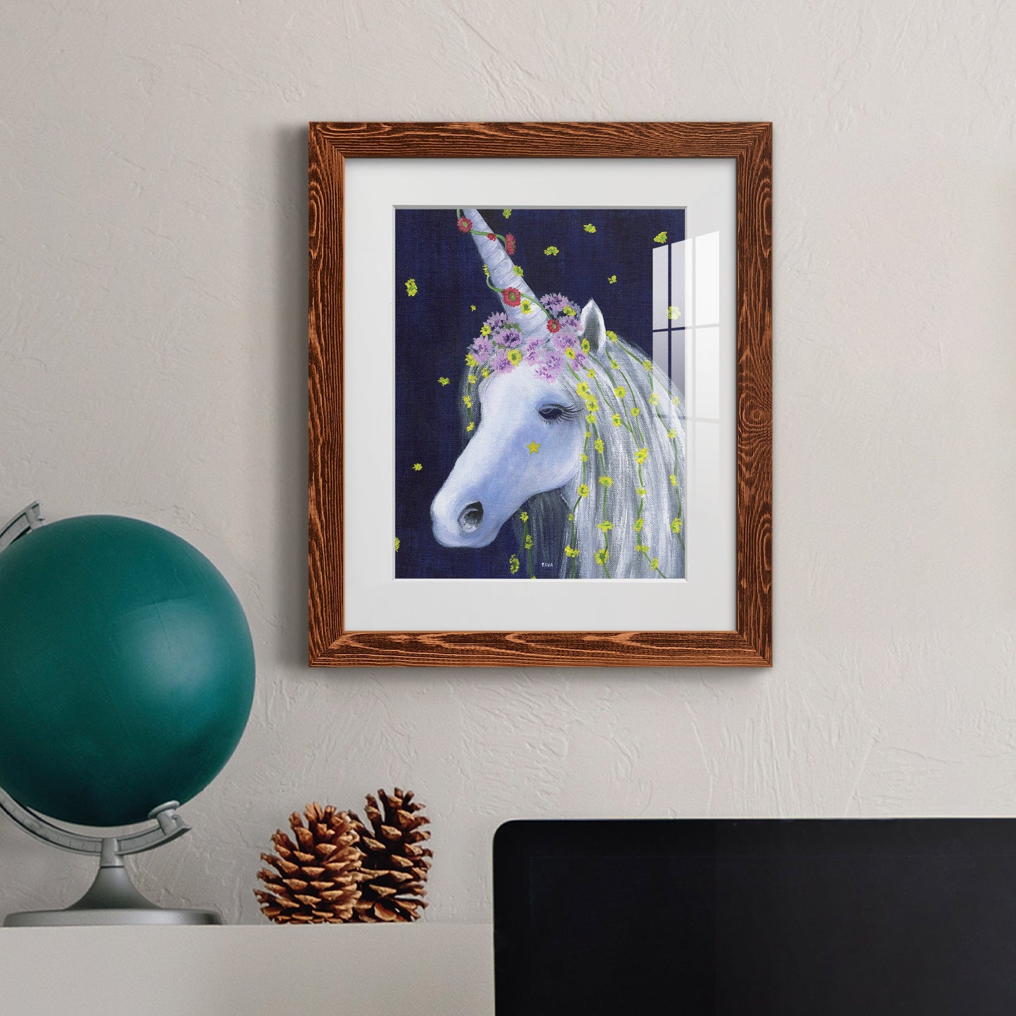 Unicorn IV - Premium Framed Print - Distressed Barnwood Frame - Ready to Hang