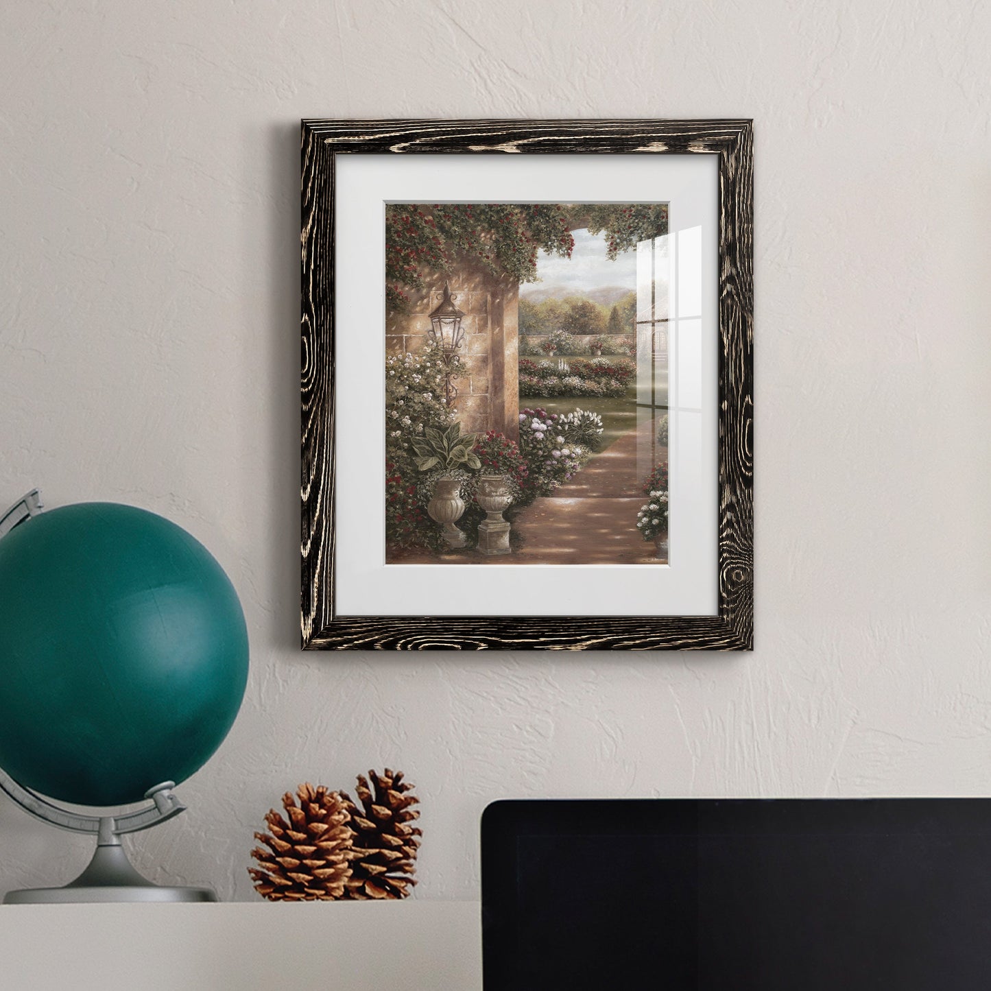 Evening in the Conservatory - Premium Framed Print - Distressed Barnwood Frame - Ready to Hang