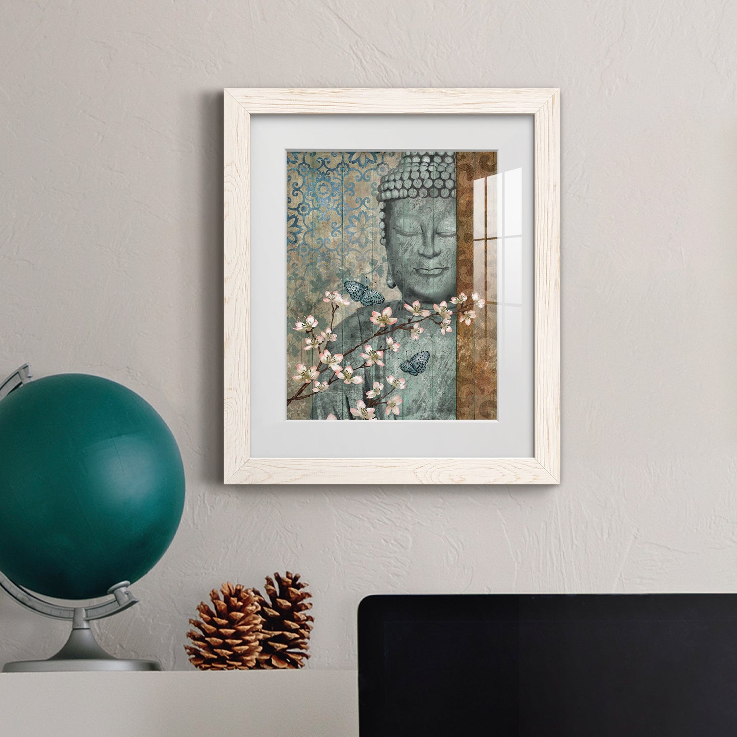 Buddha - Premium Framed Print - Distressed Barnwood Frame - Ready to Hang