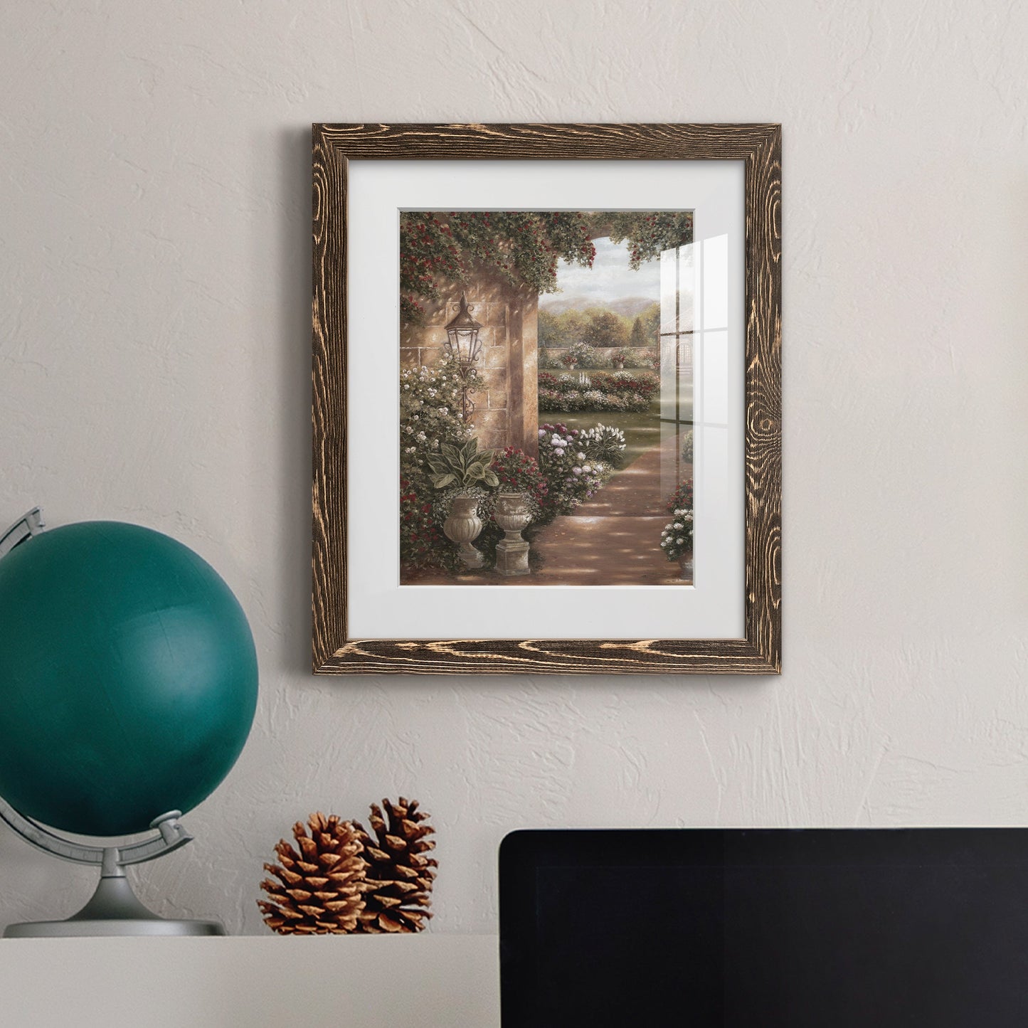 Evening in the Conservatory - Premium Framed Print - Distressed Barnwood Frame - Ready to Hang